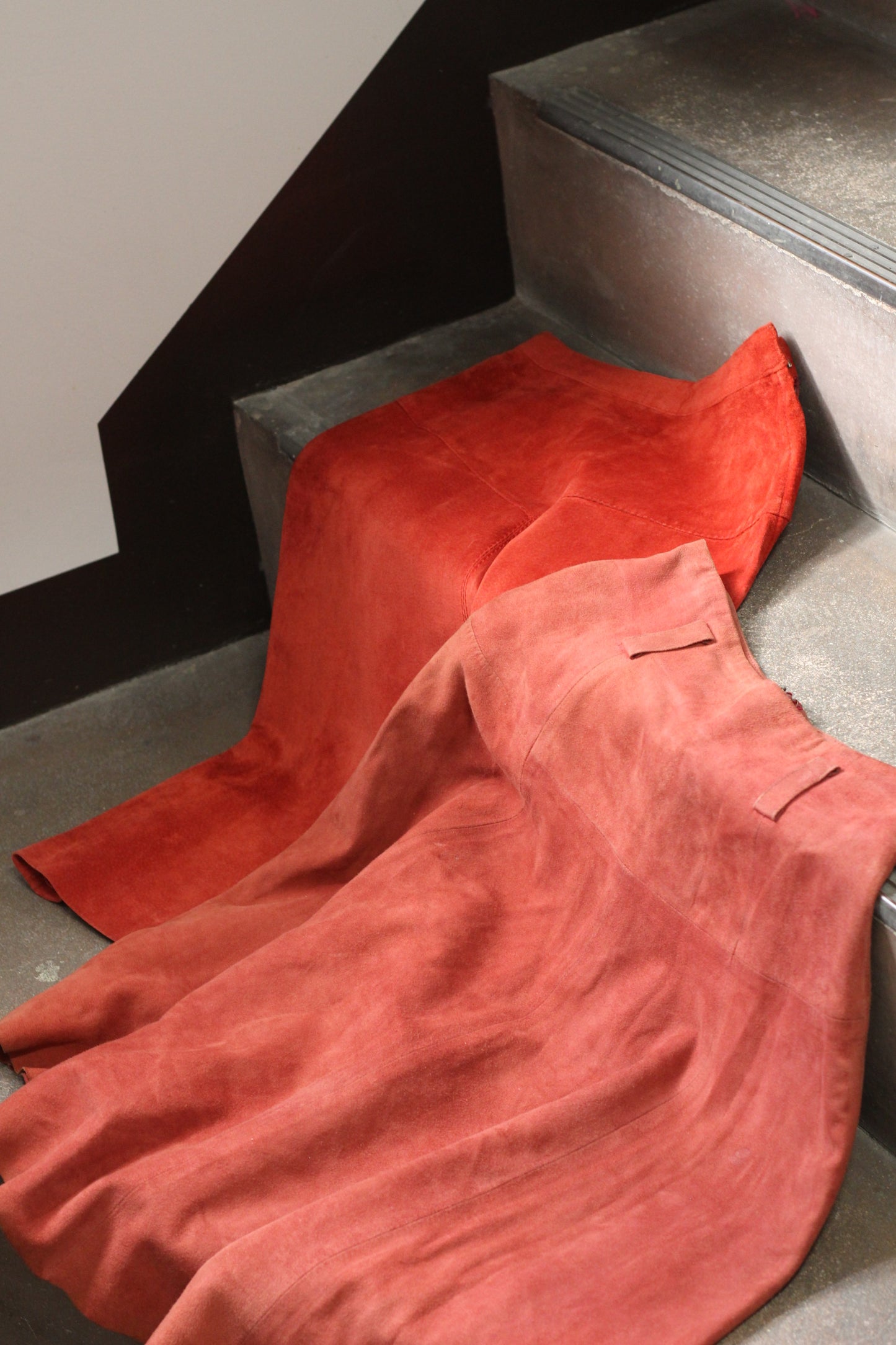 Vintage Color Suede Leather Skirt x9点