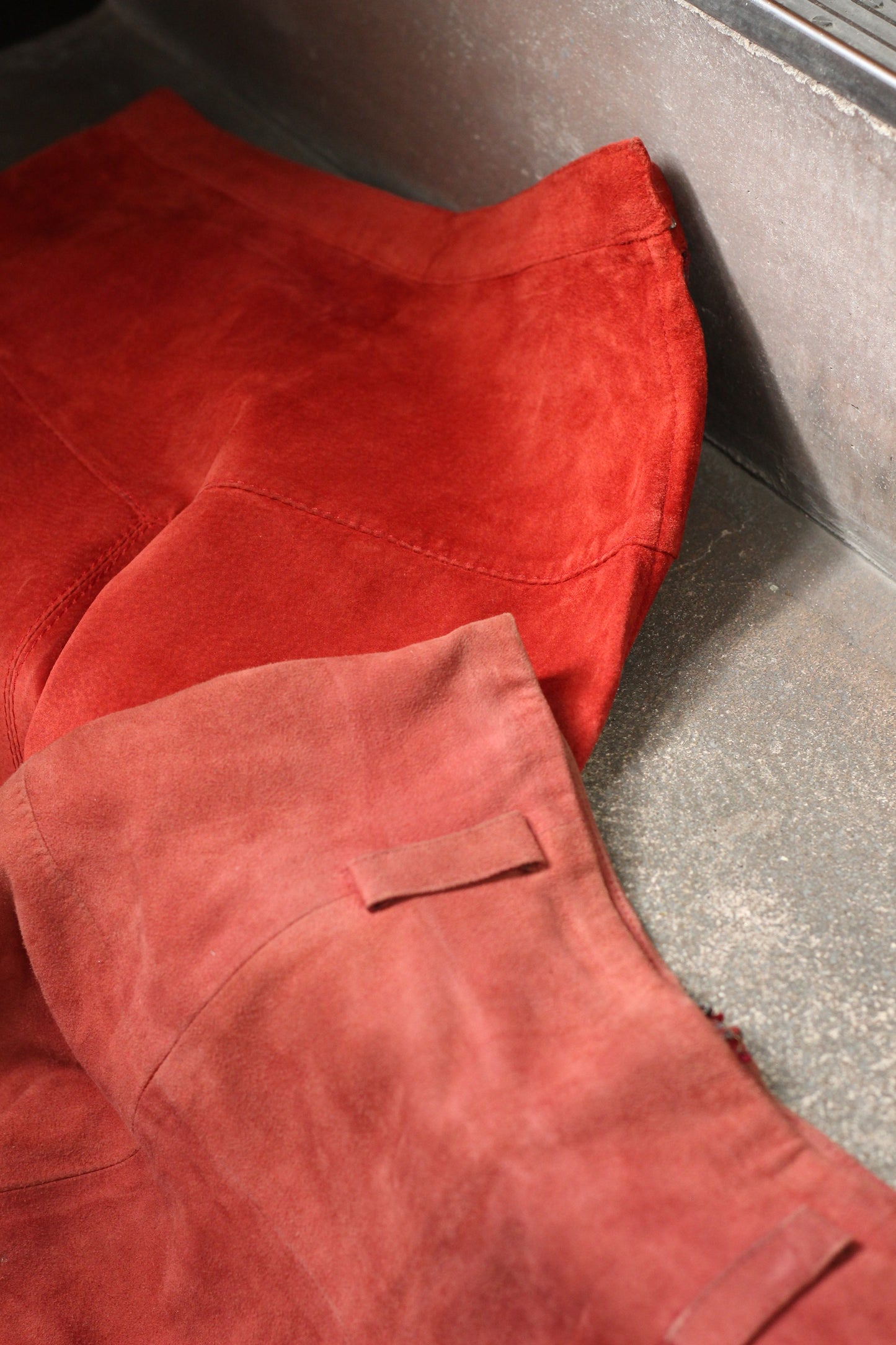 Vintage Color Suede Leather Skirt x9点