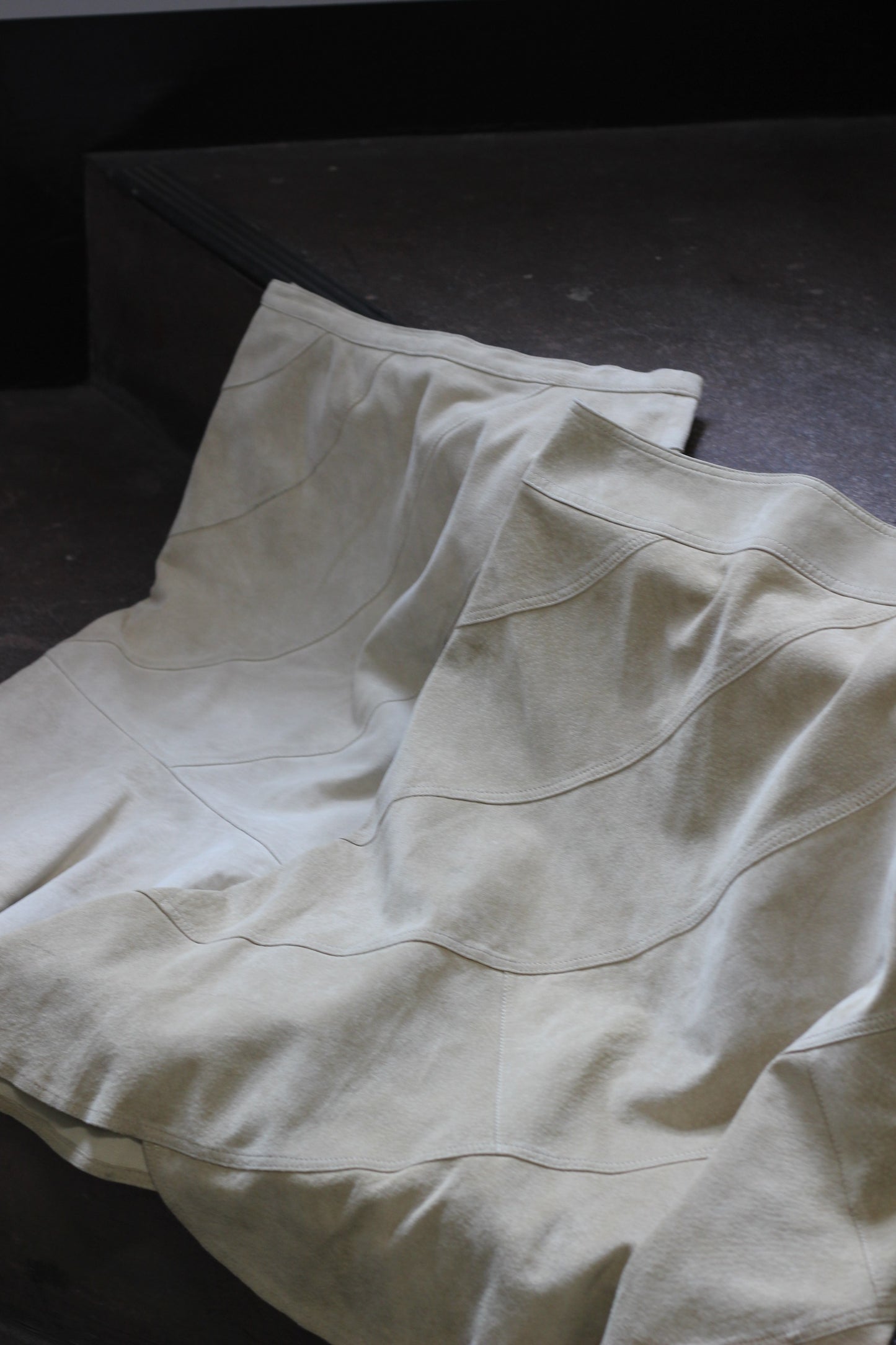 Vintage Color Suede Leather Skirt x9点