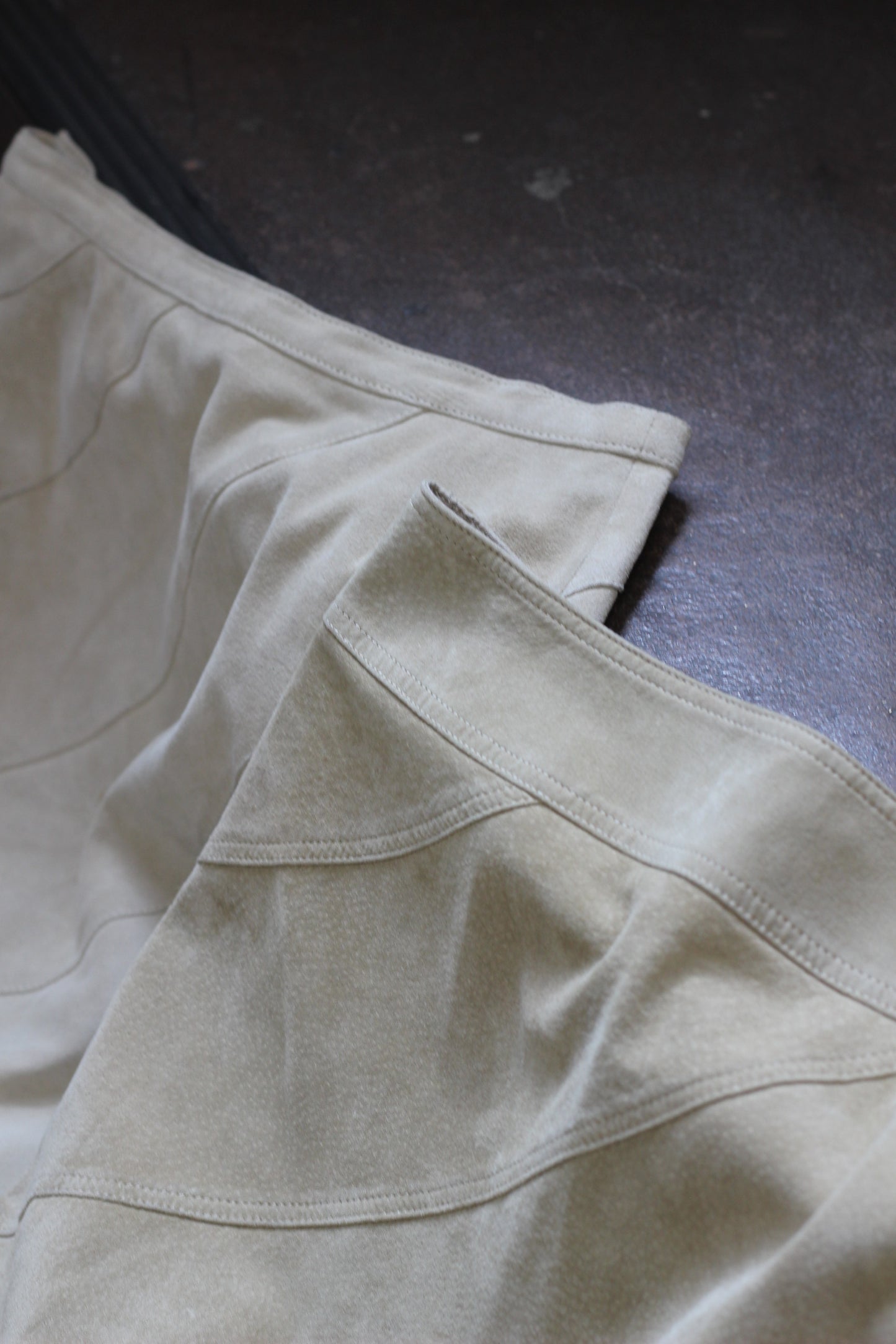 Vintage Color Suede Leather Skirt x9点