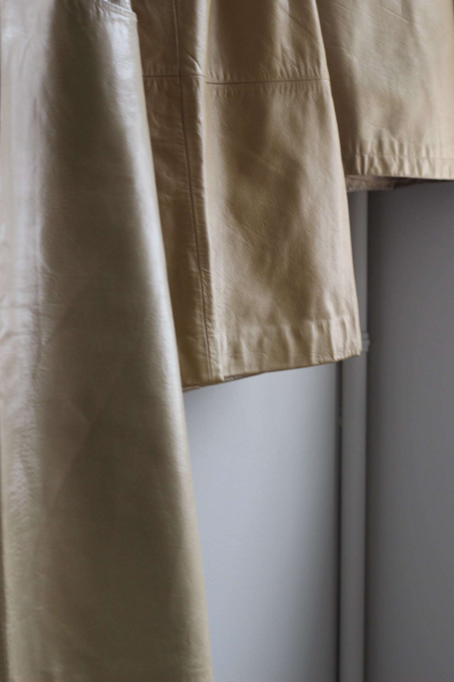 Vintage Beige Leather Skirt x5点