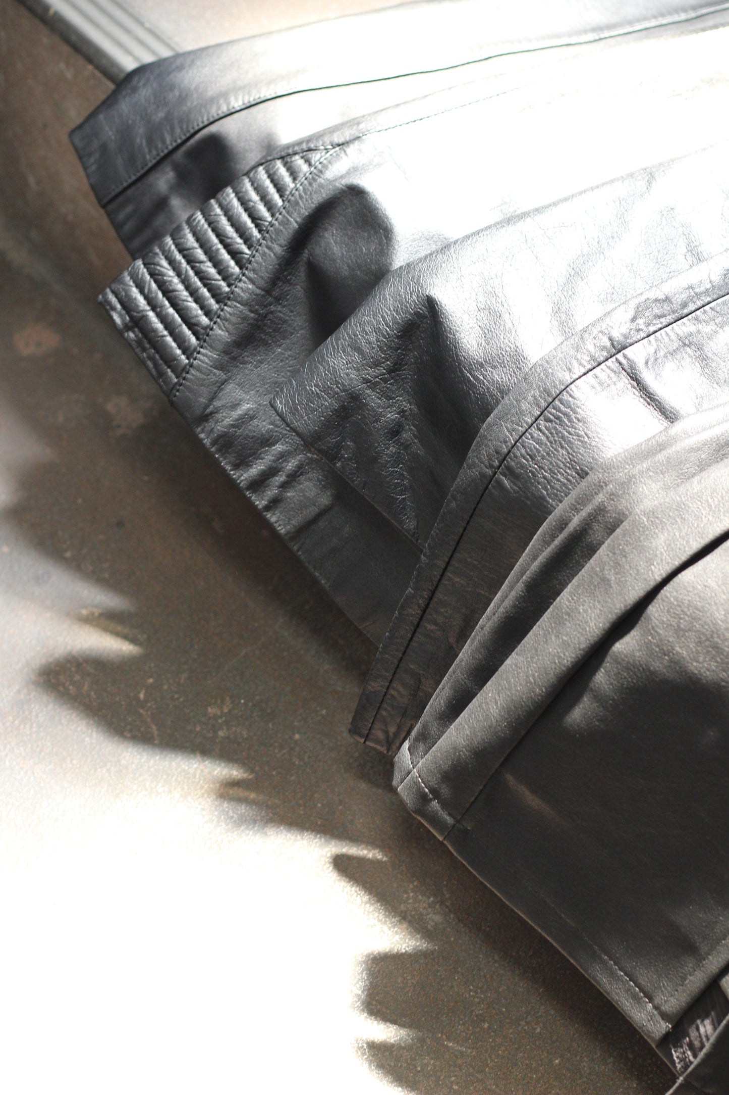 Vintage Y2K Black Leather Mini&Midi Skirt x10点