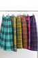 Vintage Design Check Wool Skirt x6点