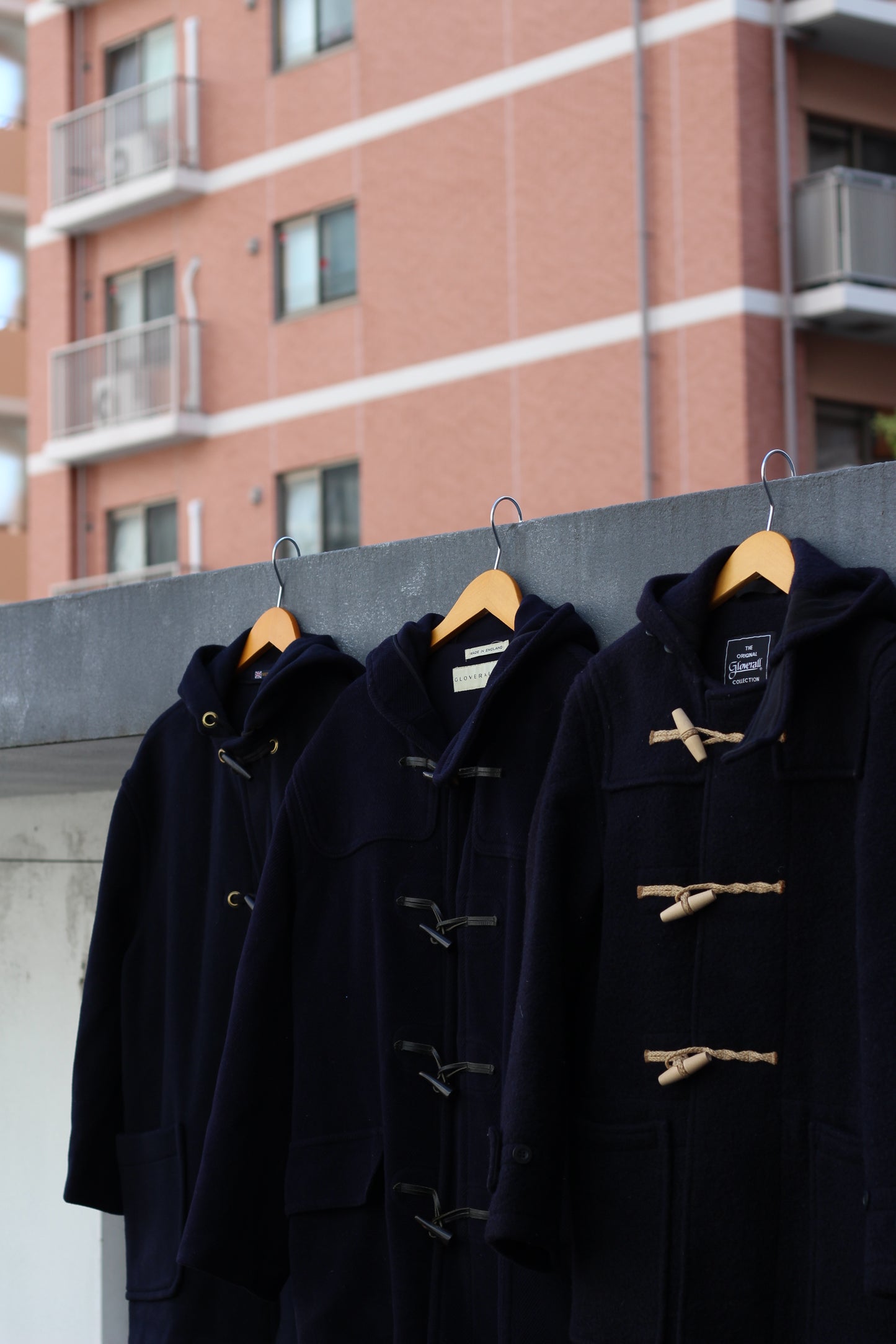 80-90's Made In UK GLOVERALL Vintage Navy Duffle Coat set x3点