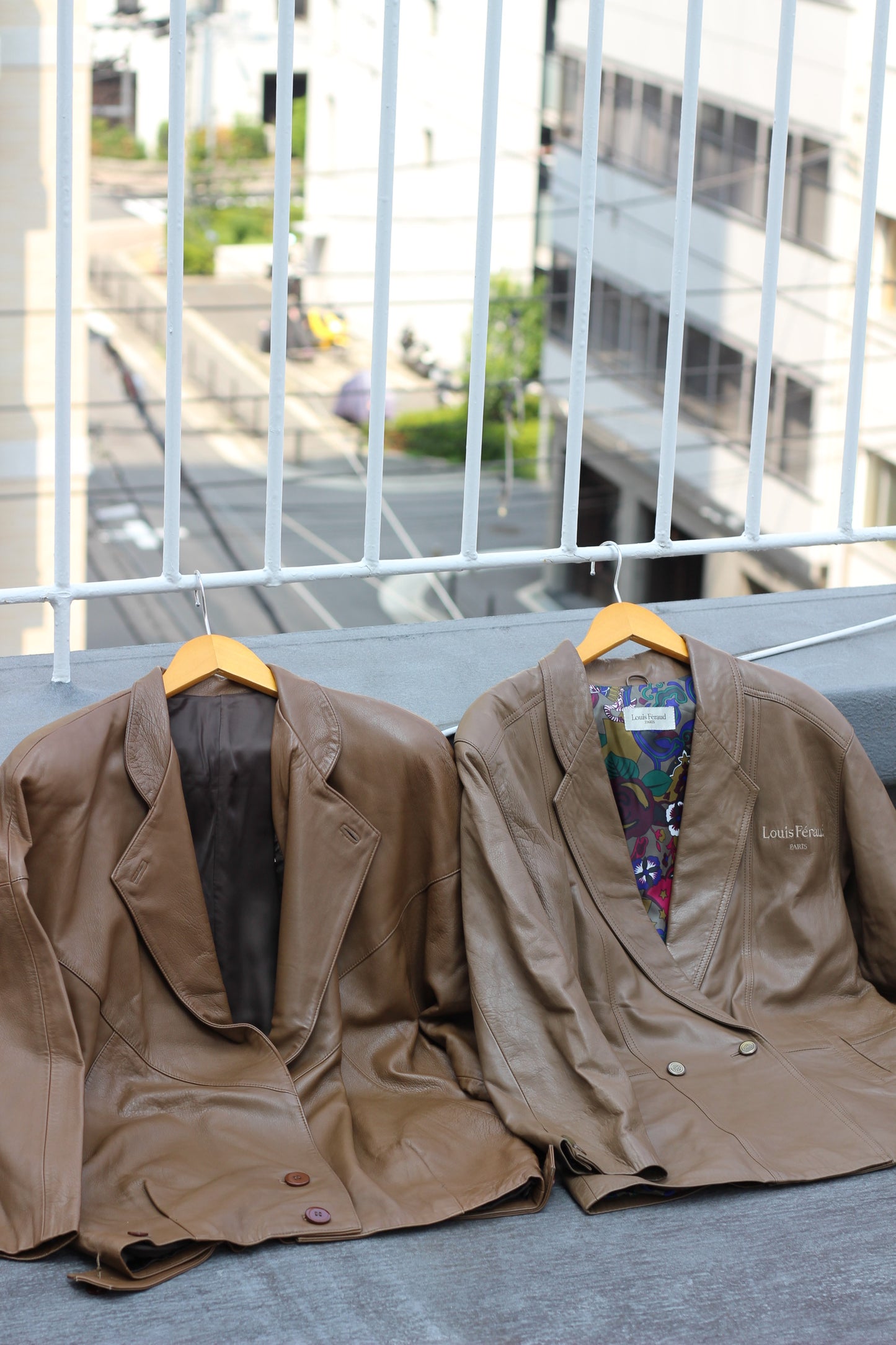 Women's Vintage Brown Leather Jacket x4点