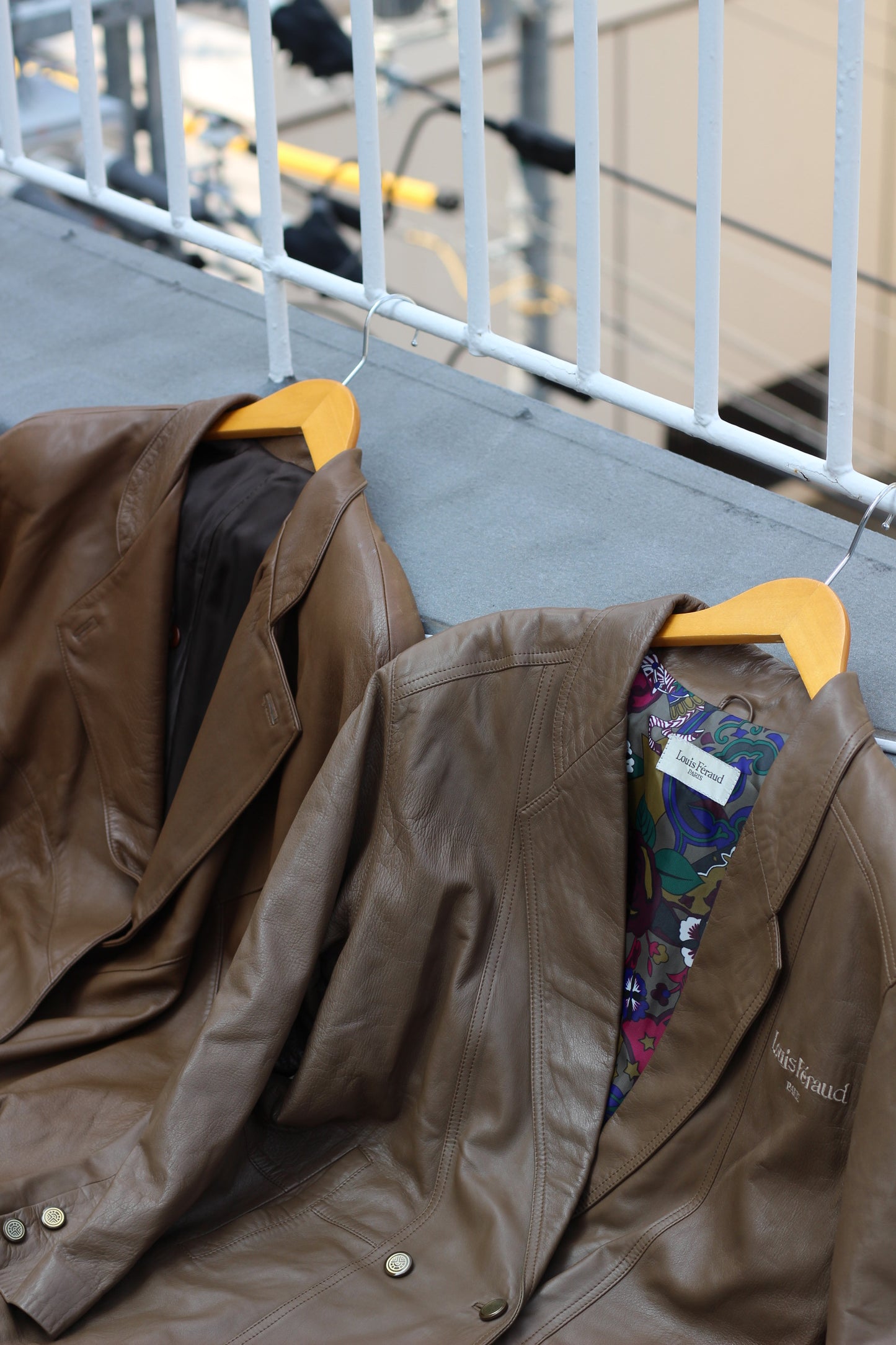 Women's Vintage Brown Leather Jacket x4点