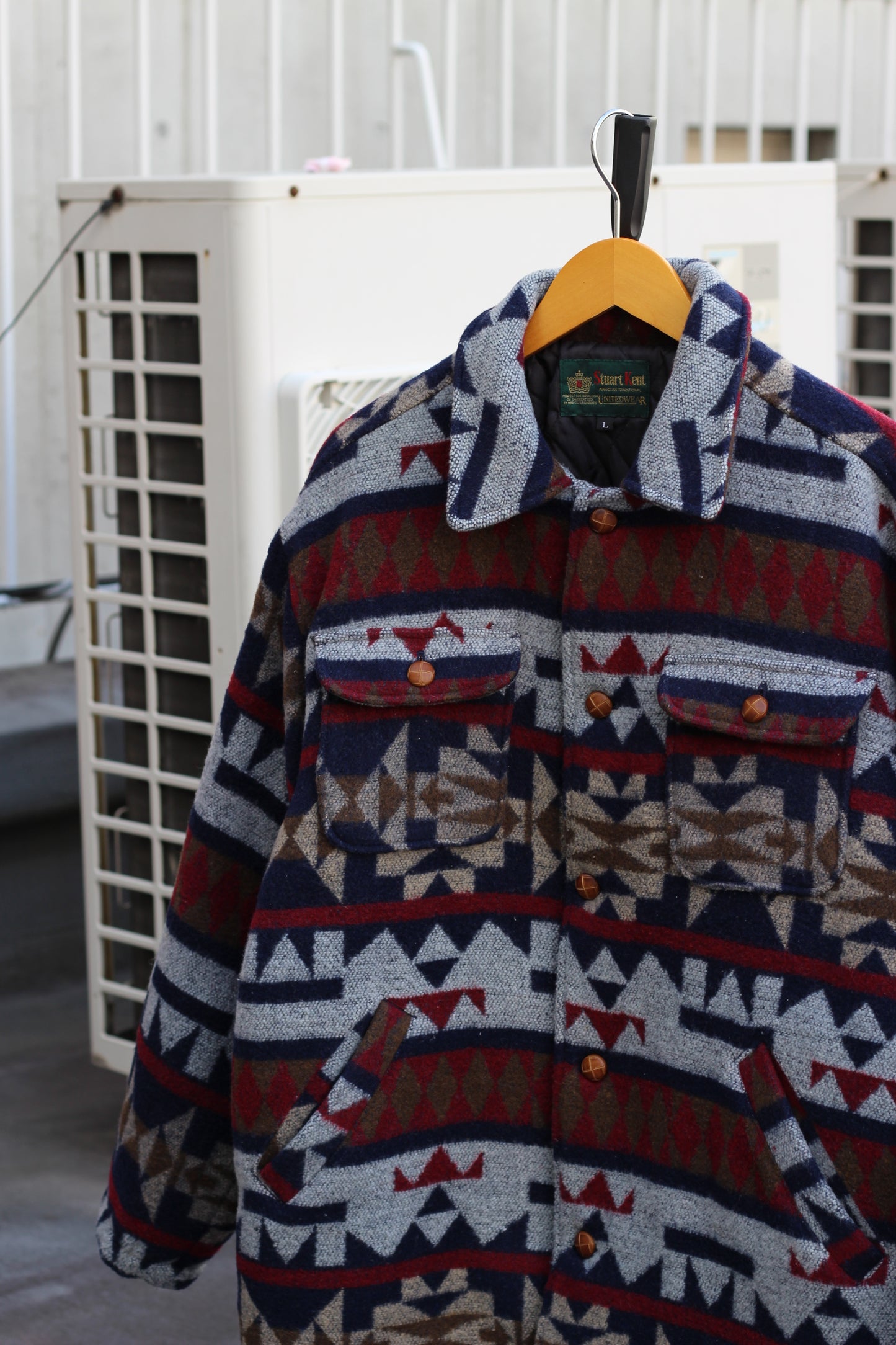 90's Chimayo Pattern Blanket CPO Jacket & Nordic Pattern Cowichan Sweater set x2点