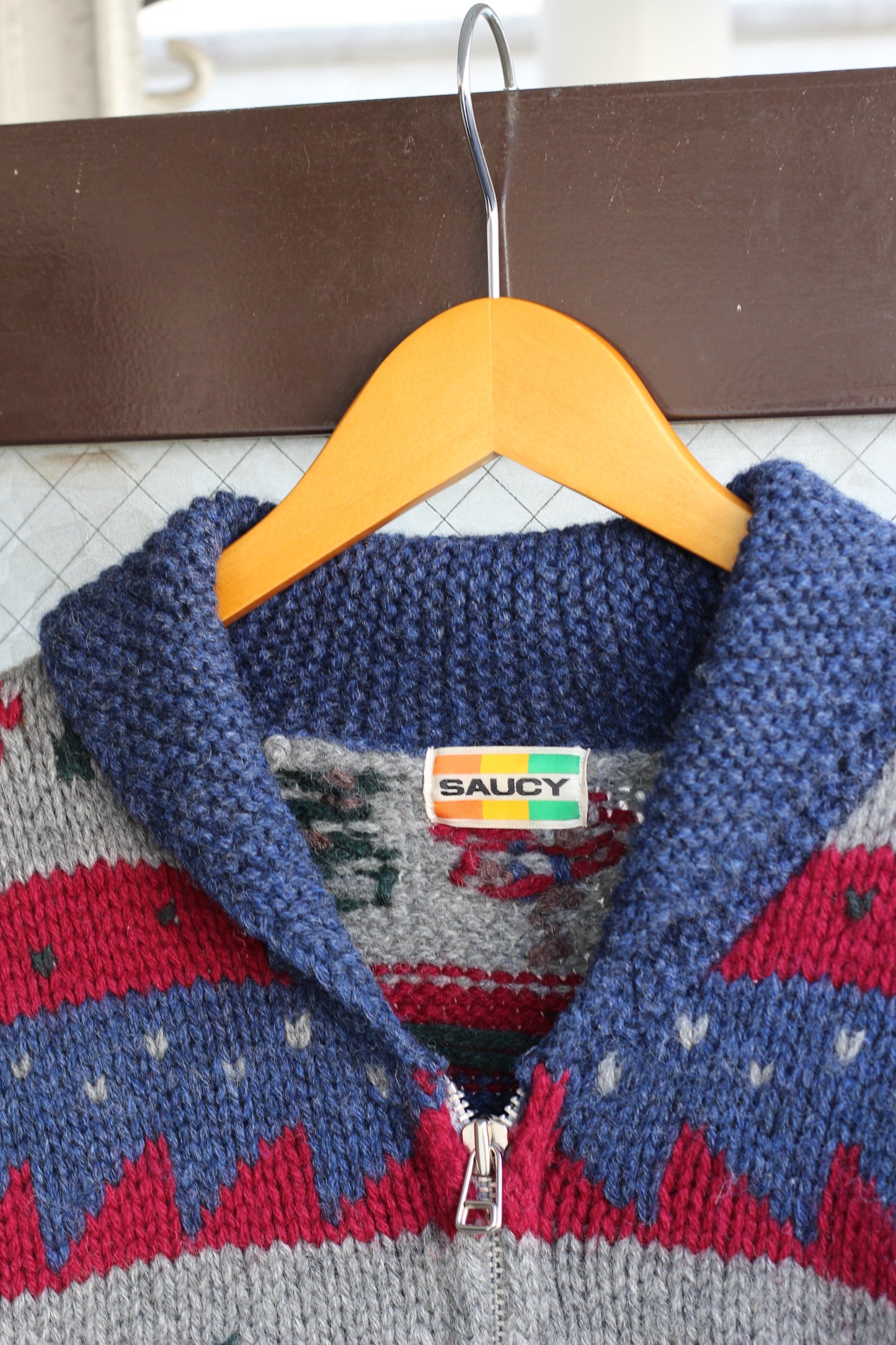 90's Chimayo Pattern Blanket CPO Jacket & Nordic Pattern Cowichan Sweater set x2点