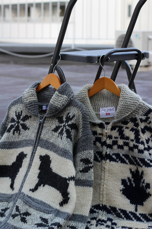 90's First Down & Vintage Cowichan Sweater set x2点