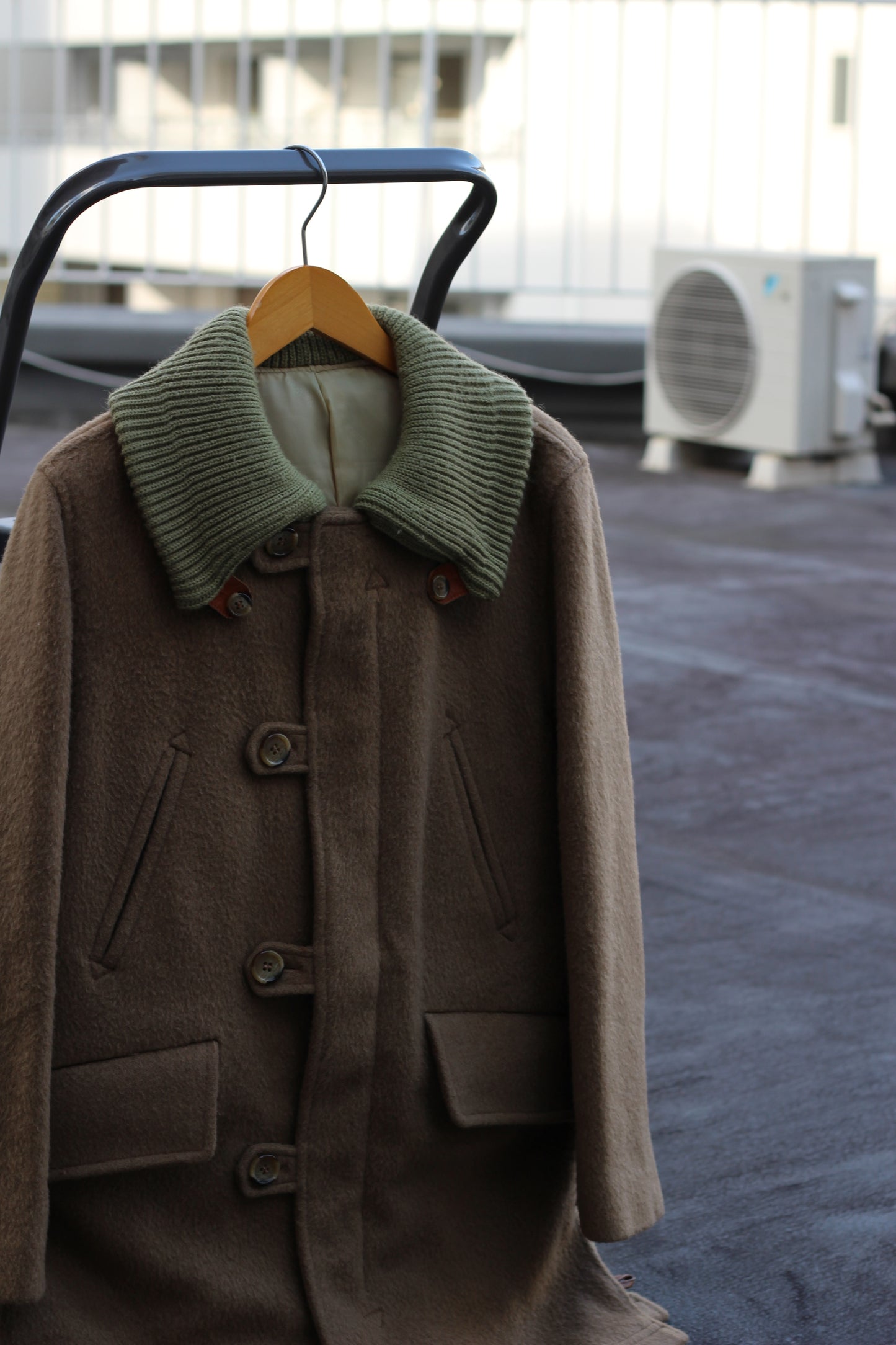 Men's Vintage Wool & Corduroy Spanish Collar Coat set x2点