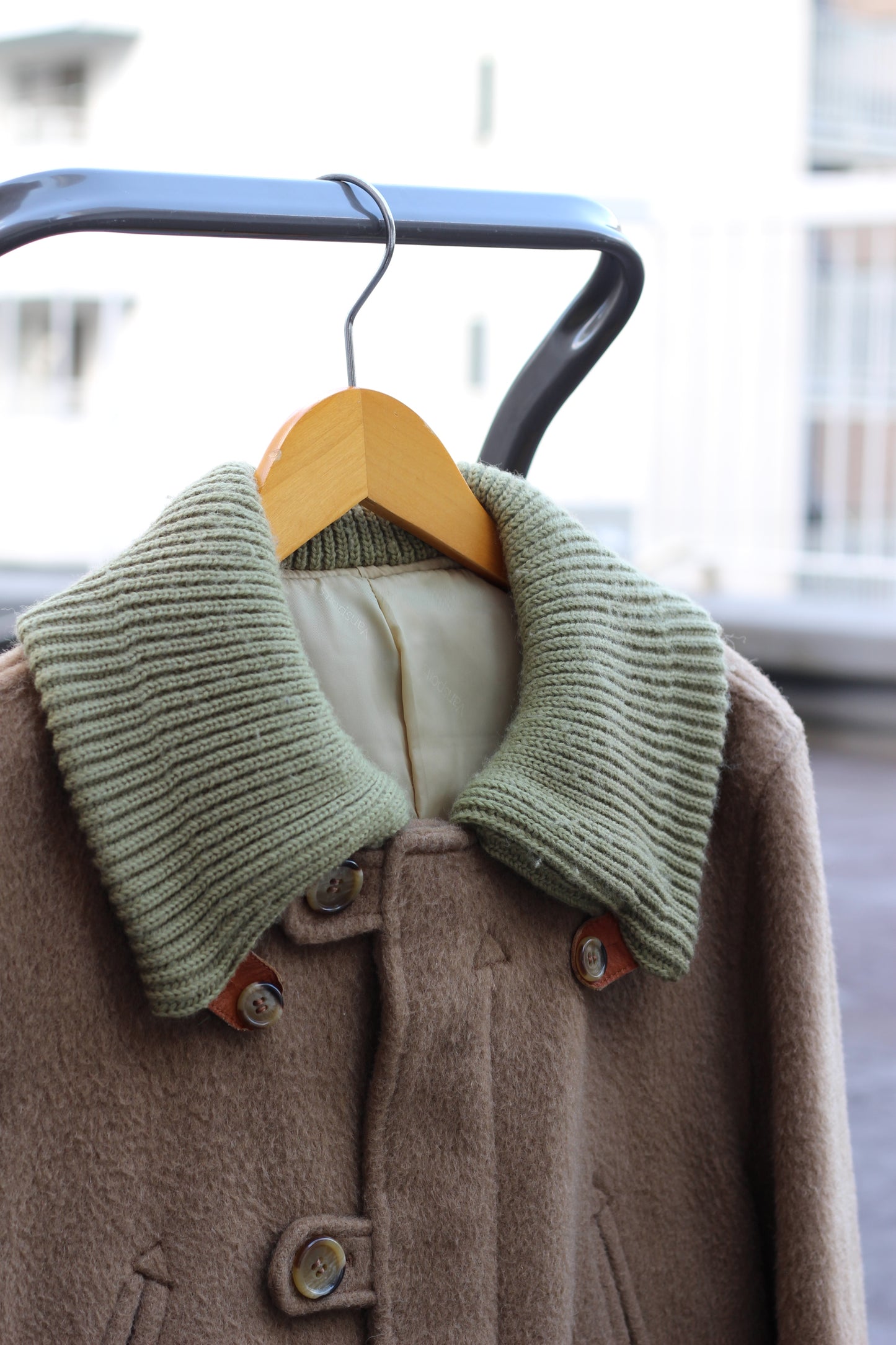 Men's Vintage Wool & Corduroy Spanish Collar Coat set x2点