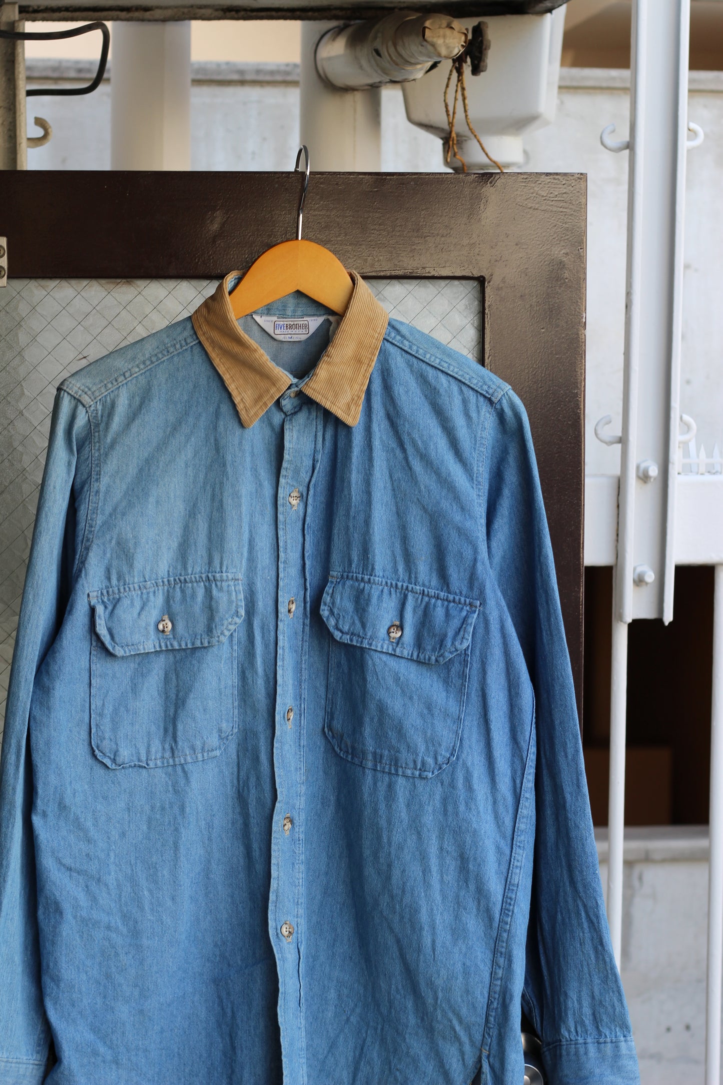70-80's Made In USA Five Brother & 90's Levi's Denim Shirts set x2点