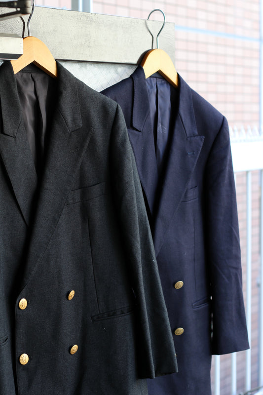 Men's Vintage Gold Button Double-Breasted Tailored Jacket set x2点
