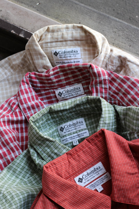 90's Columbia Check Short Sleeve Shirt x5点