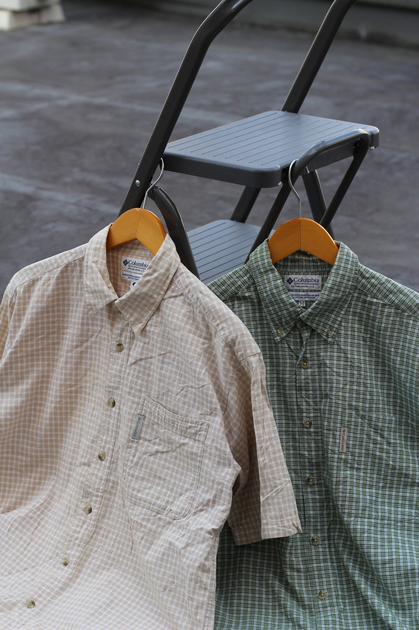 90's Columbia Check Short Sleeve Shirt x5点