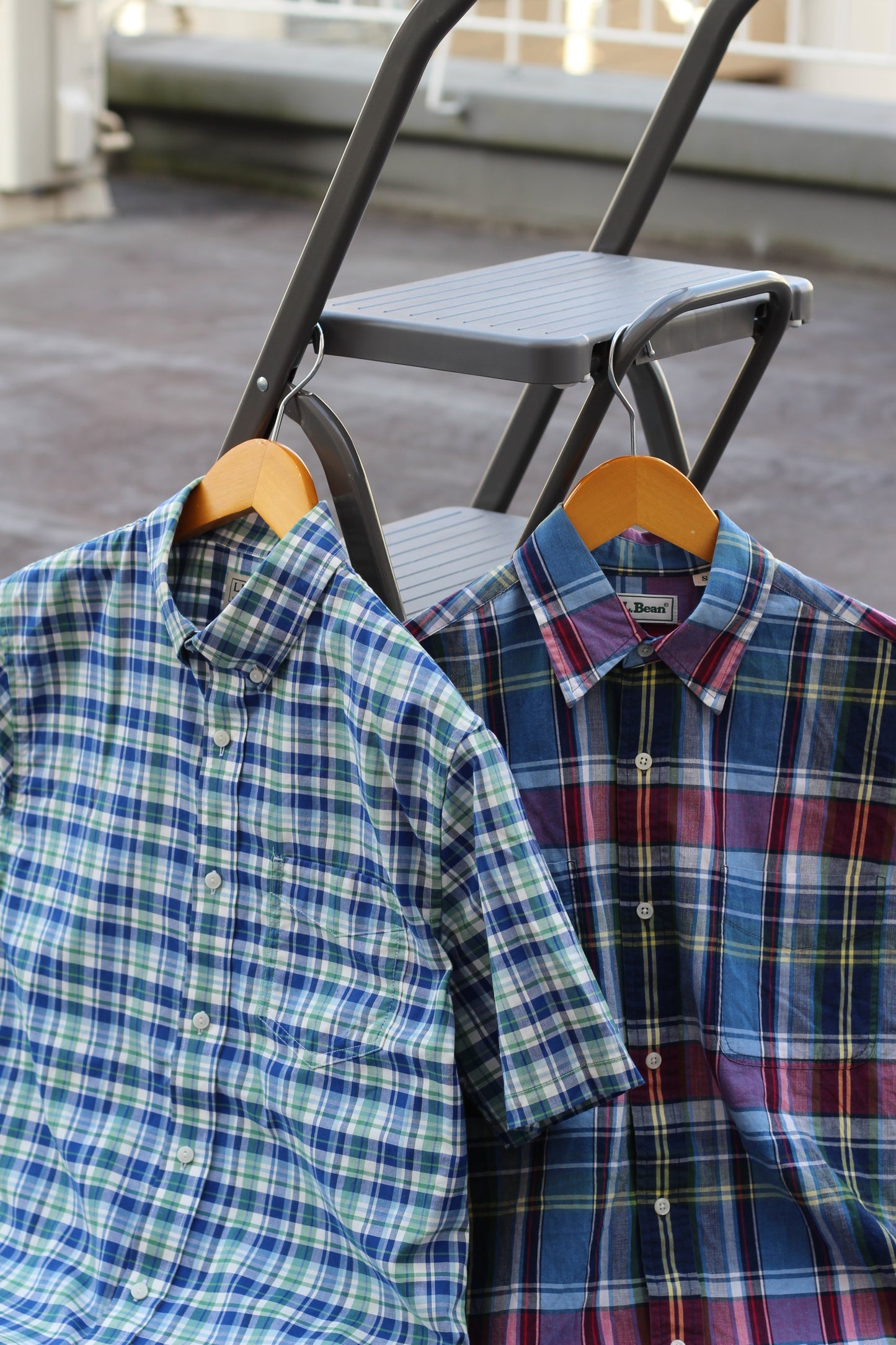 90's L.L.Bean Check Short Sleeve Shirt x8点