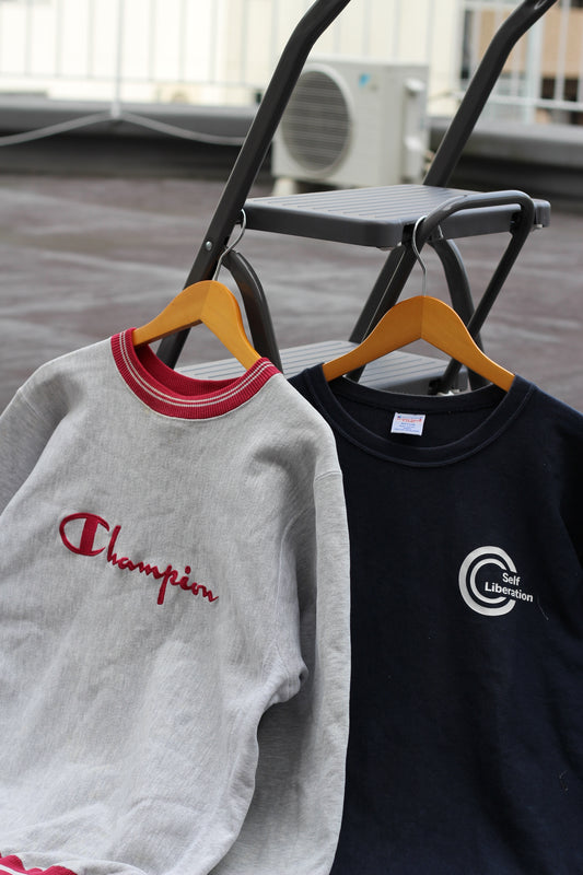 90's Made In USA Champion Vintage Reverse Weave Logo & Print Sweatshirt set x2点