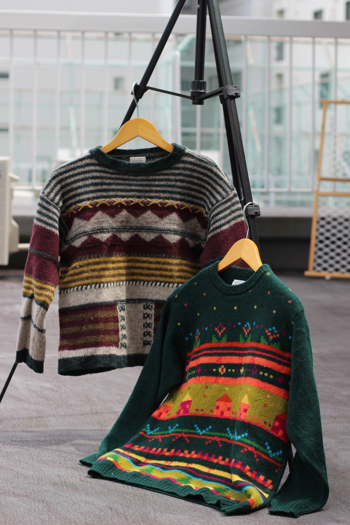 Women's Vintage Made In Italy Fair Isle Design Knitwear x3点