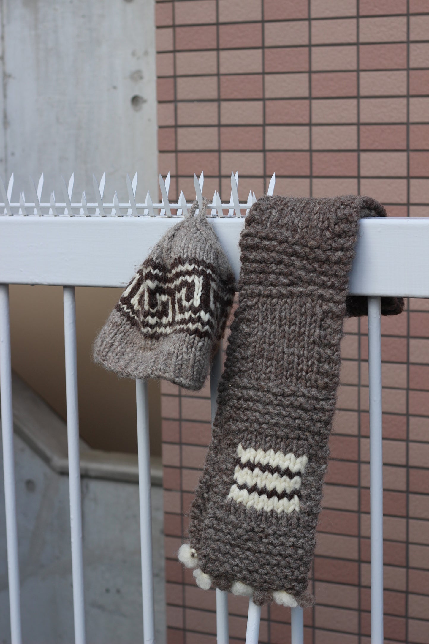 Cowichan Knit cap & muffler x2点