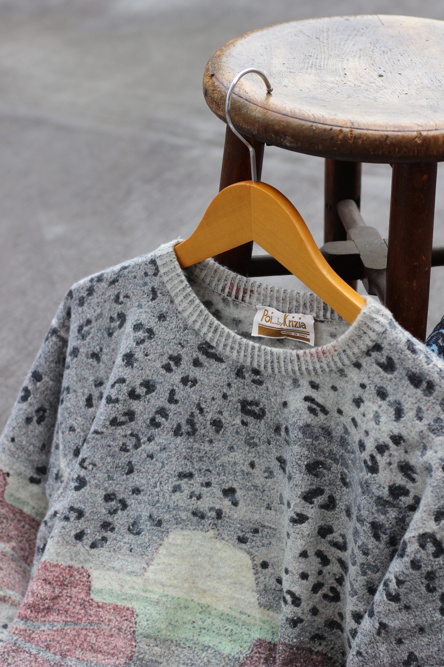 Women's Vintage Made In Italy Leopard Print And Floral Design Knitwear x4点