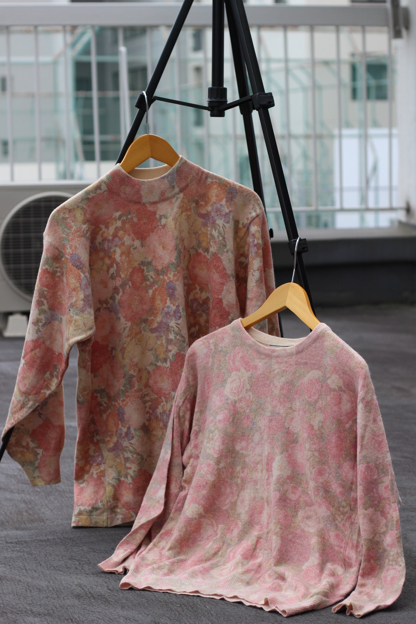 Women's Vintage Made In Italy Leopard Print And Floral Design Knitwear x4点