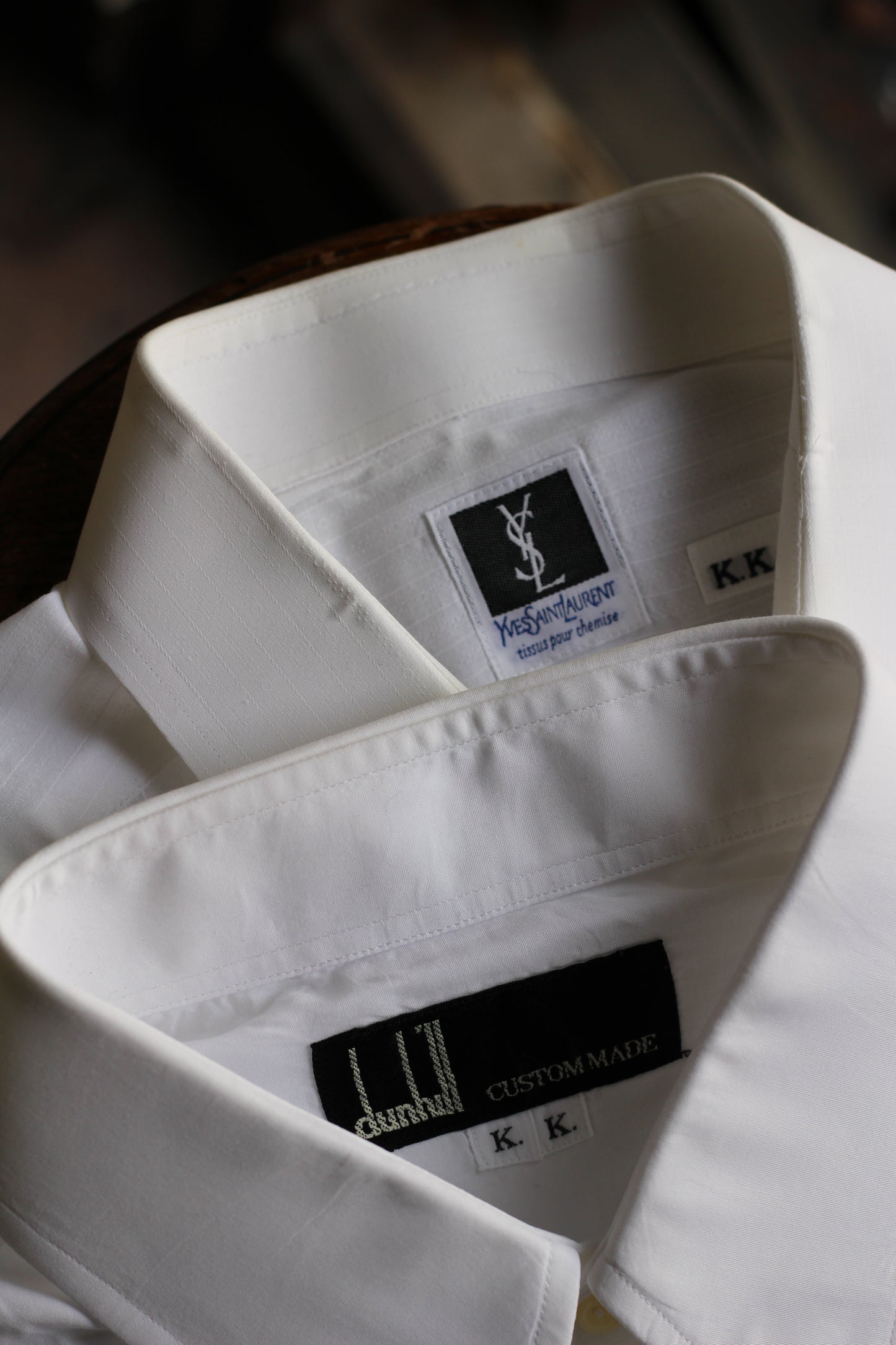 Yves Saint Laurent & dunhill White Dress Long Sleeve Shirt set x2点