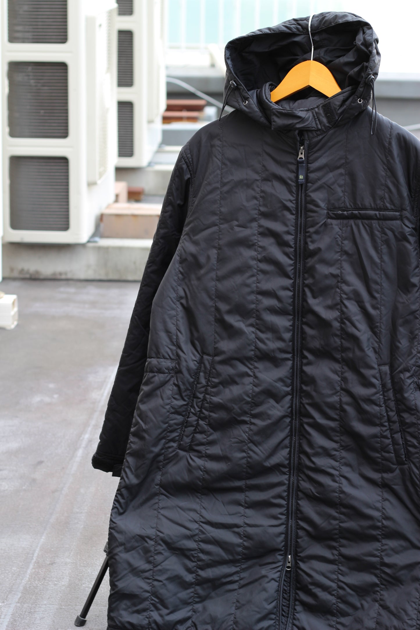 90's Burberrys & Armani Jeans Padded Nylon Zip-Up Long Blouson set x2点