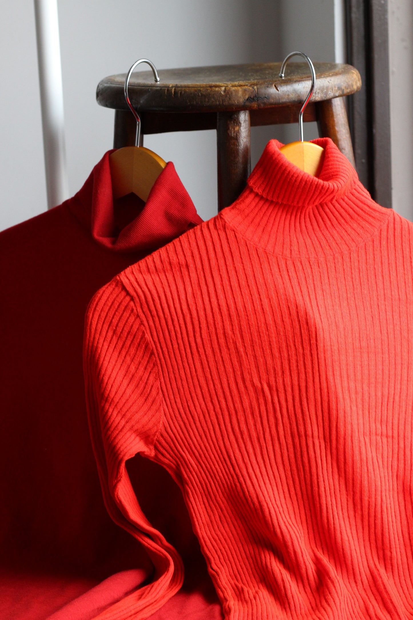 Women's Euro Vintage Color Turtleneck Knit x3点