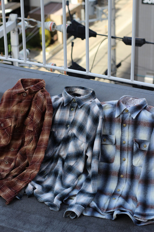 Men's Ombre Check Shirt x3点