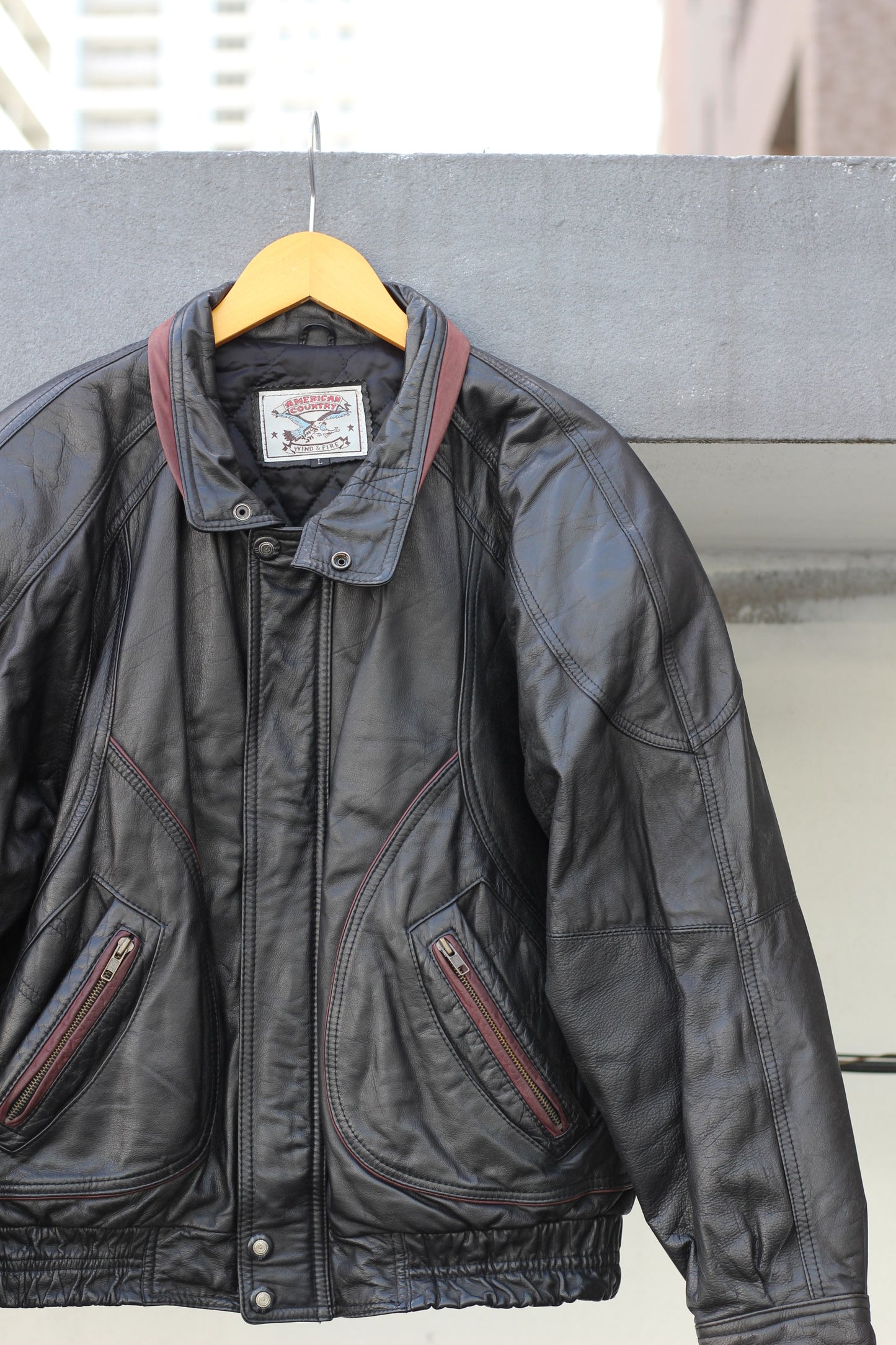 Men's Vintage Blouson Short Leather Jacket x2点