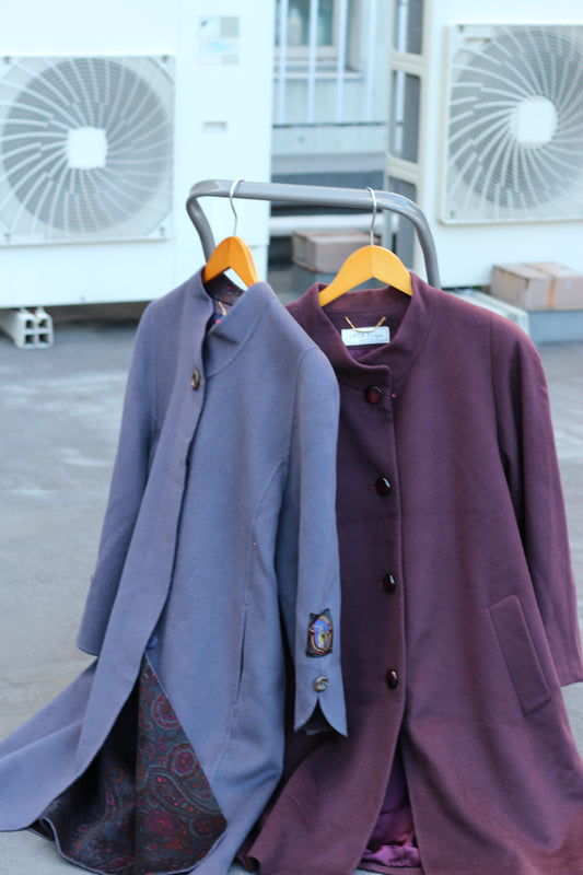 Women's 100% Cashmere Color Coat x2点