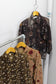 Vintage Brown Flower Long Sleeve Blouse x4点