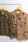 Vintage Brown Flower Long Sleeve Blouse x4点