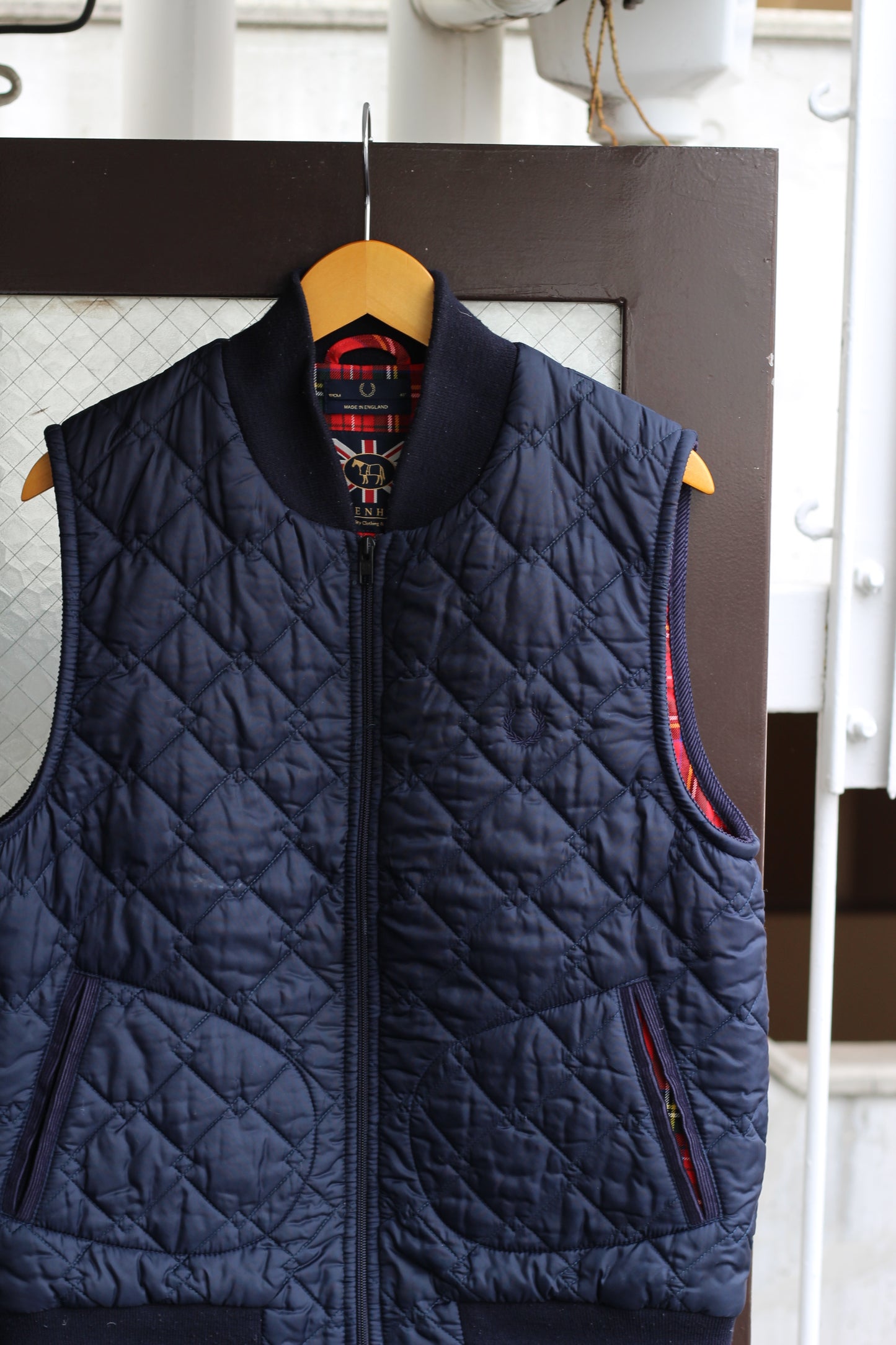 Made In England Fred Perry × Lavenham & THE SMOCK SHOP Quilted Vest set x2点