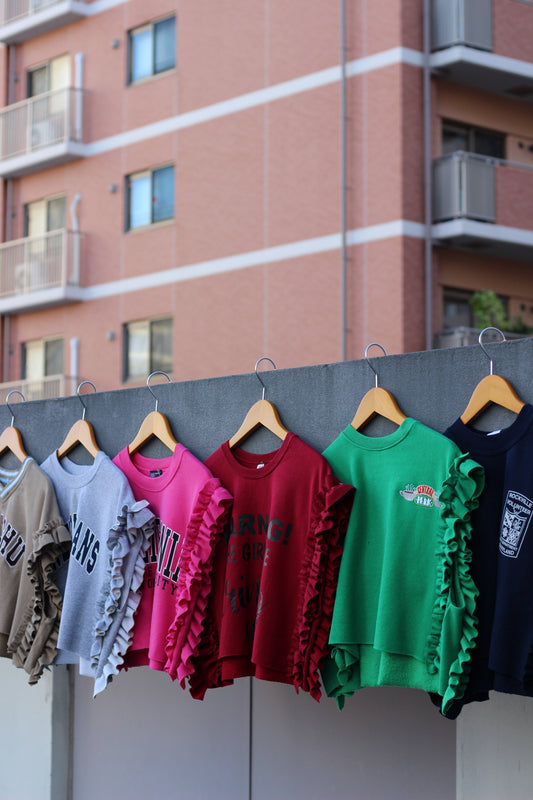 Remake frill sweat shirt x9点