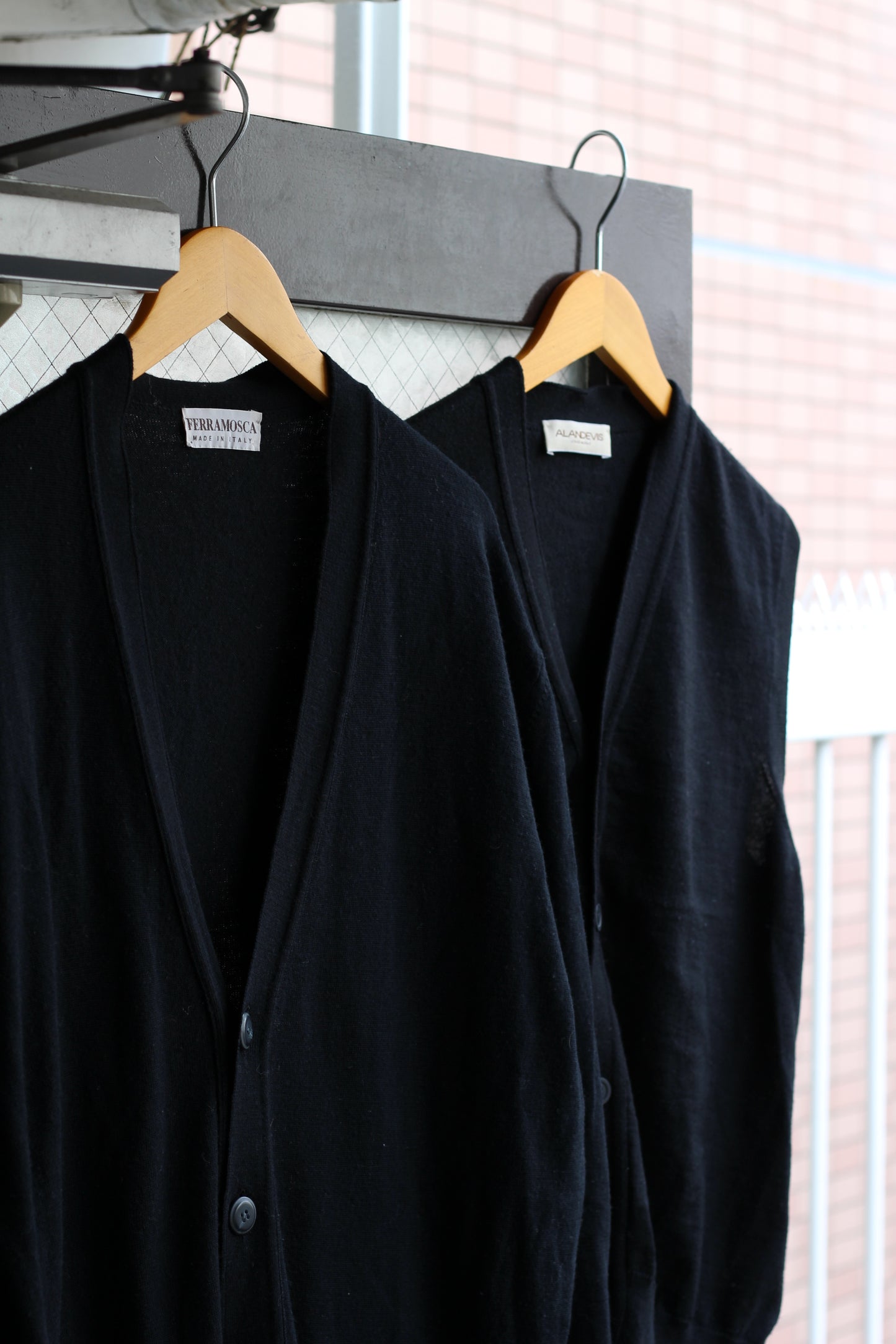 Made In Italy Vintage Black Cardigan & Vest set x2点