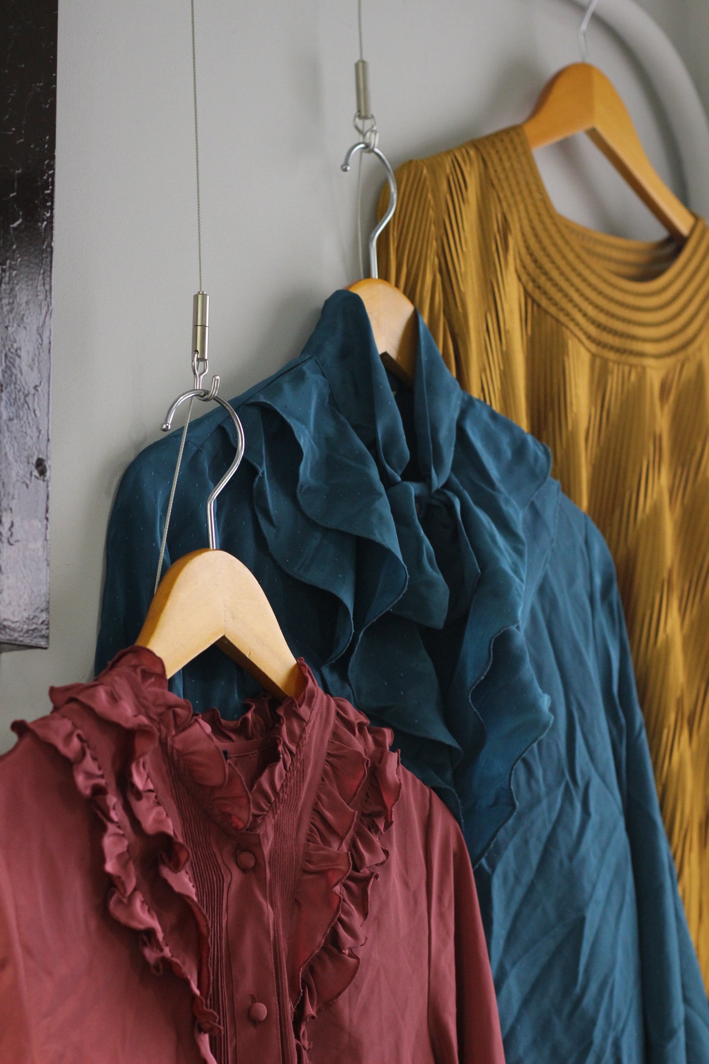 Vintage Retro Color Long Sleeve Blouse x3点
