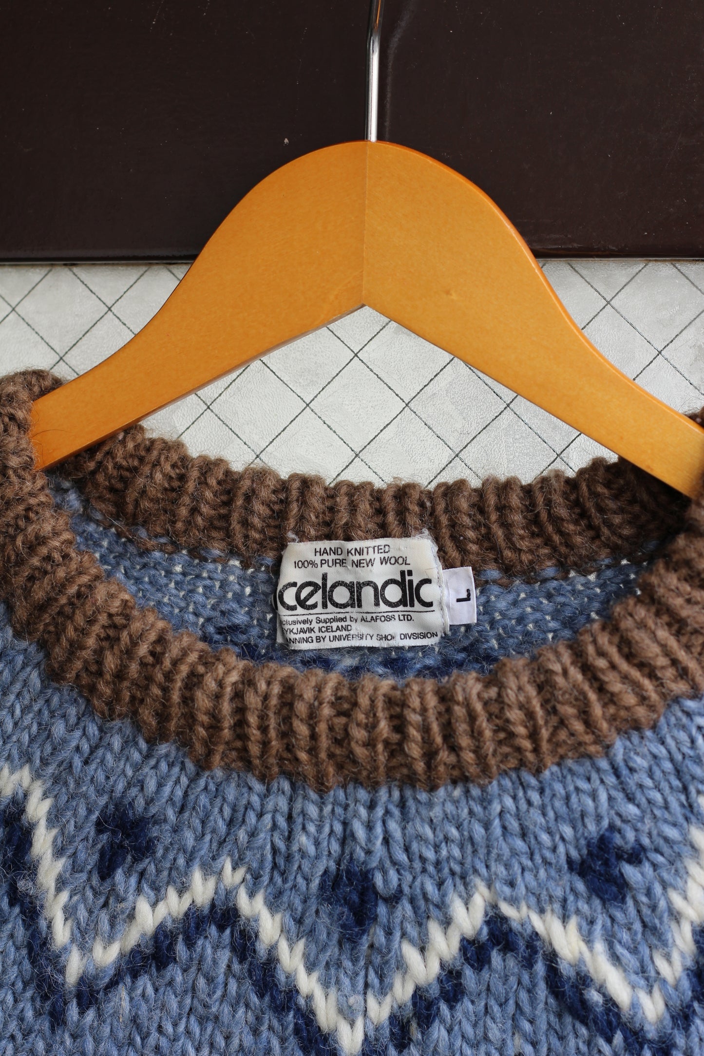 80-90's Made In Norway & Iceland Vintage Nordic Pattern Knit Sweater set x2点