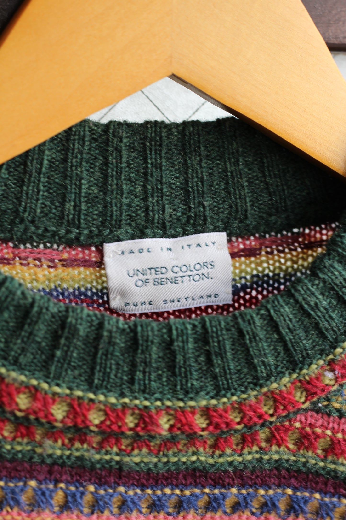 Made In Italy & UK Vintage Multicolor Stripe Knit Sweater set x2点