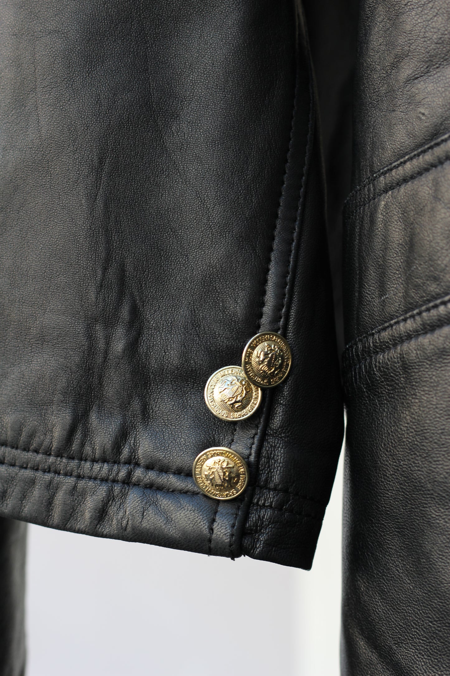 Women's Vintage Black Leather Jacket x6点