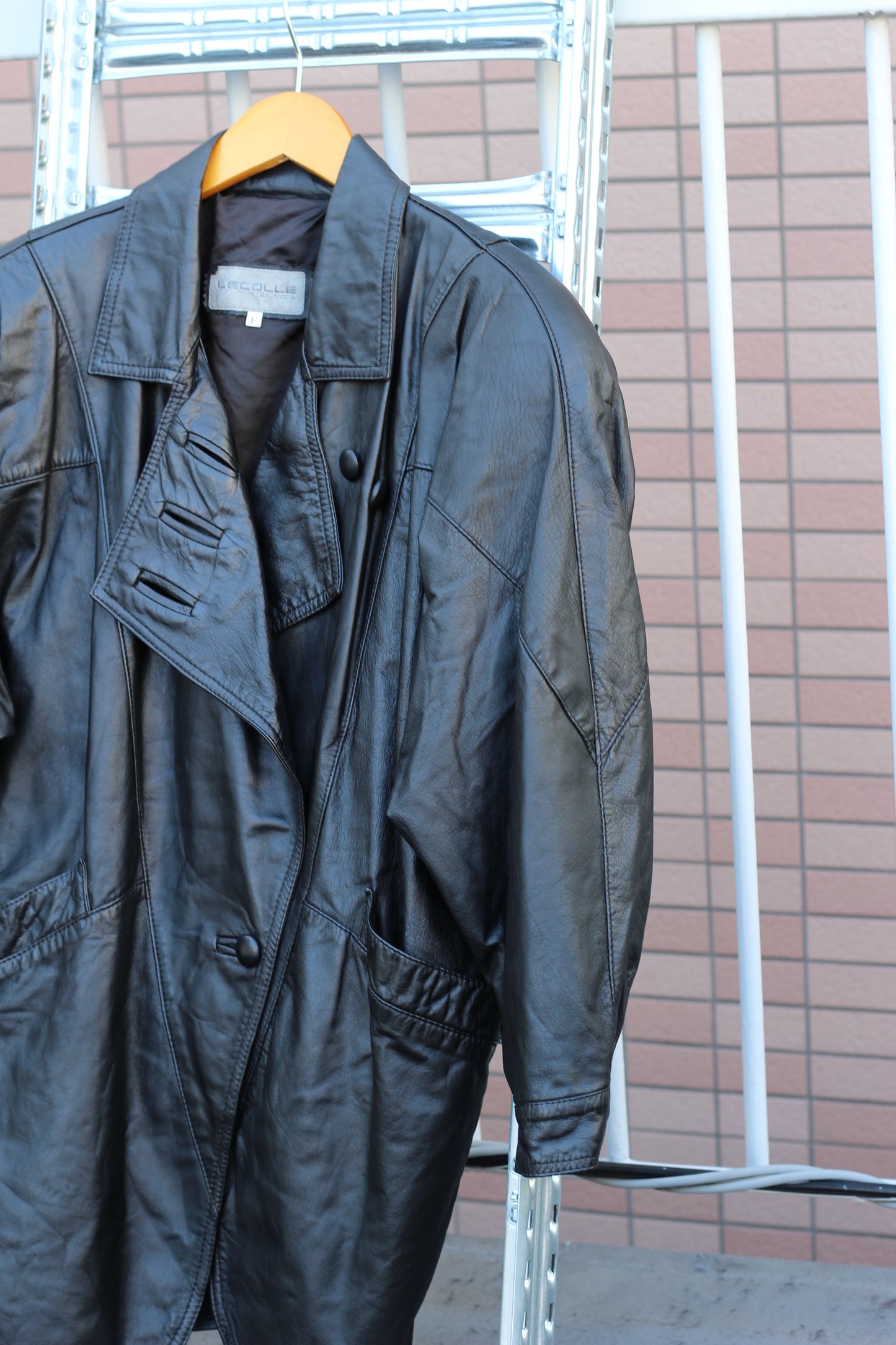 Women's Vintage Black Leather Jacket x6点