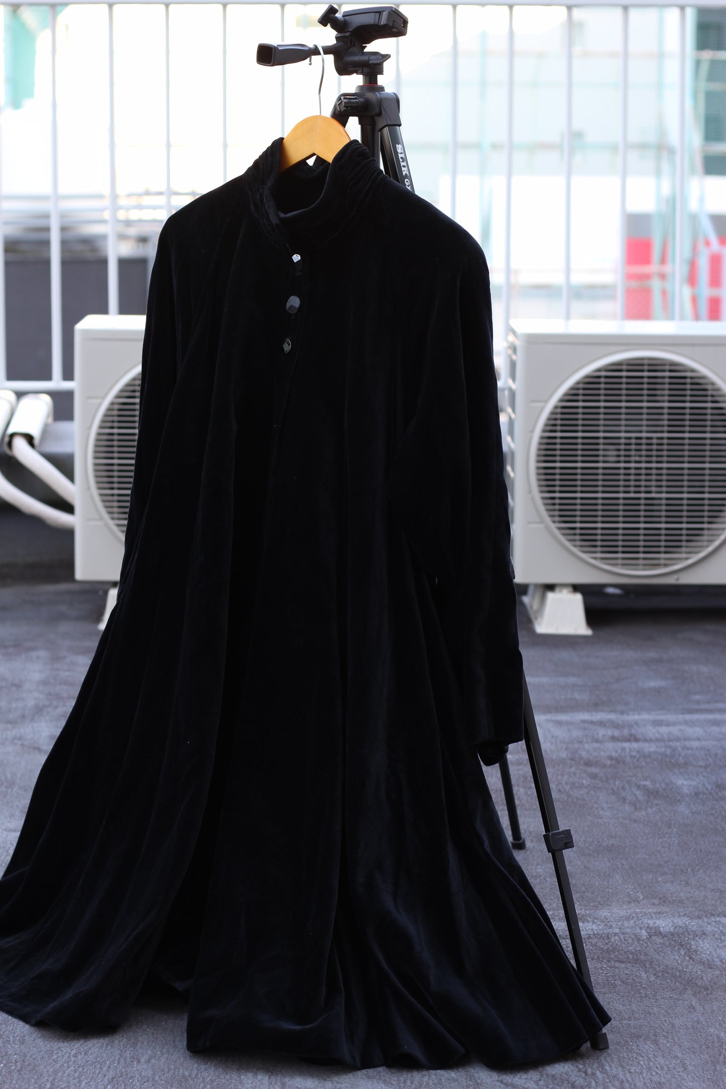 Women's Vintage Made In France Velour & Leather Coat x2点