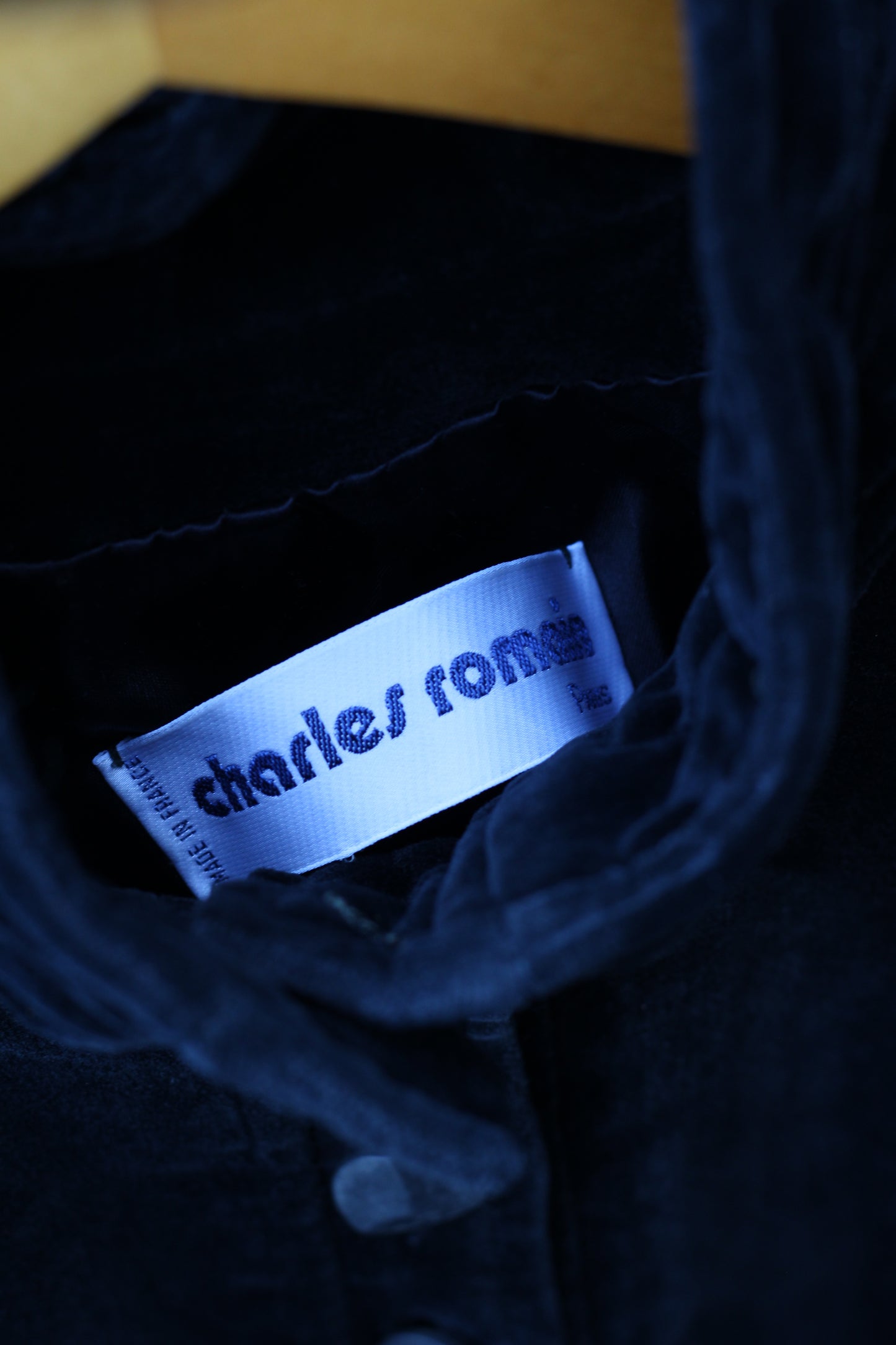 Women's Vintage Made In France Velour & Leather Coat x2点