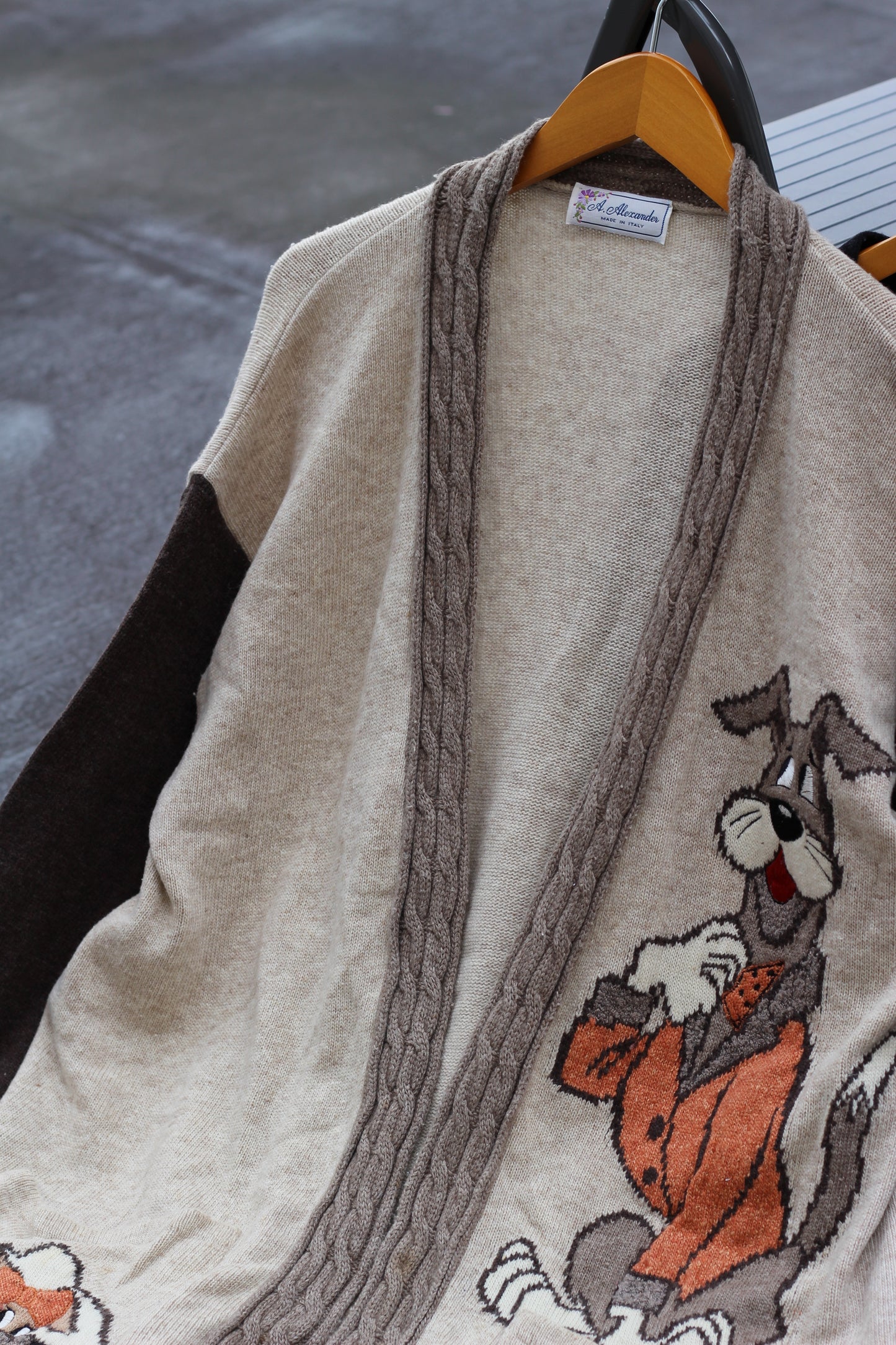 Made In Italy Women's Vintage A. Alexander Retro Cartoon Character Knit Sweater set x4点