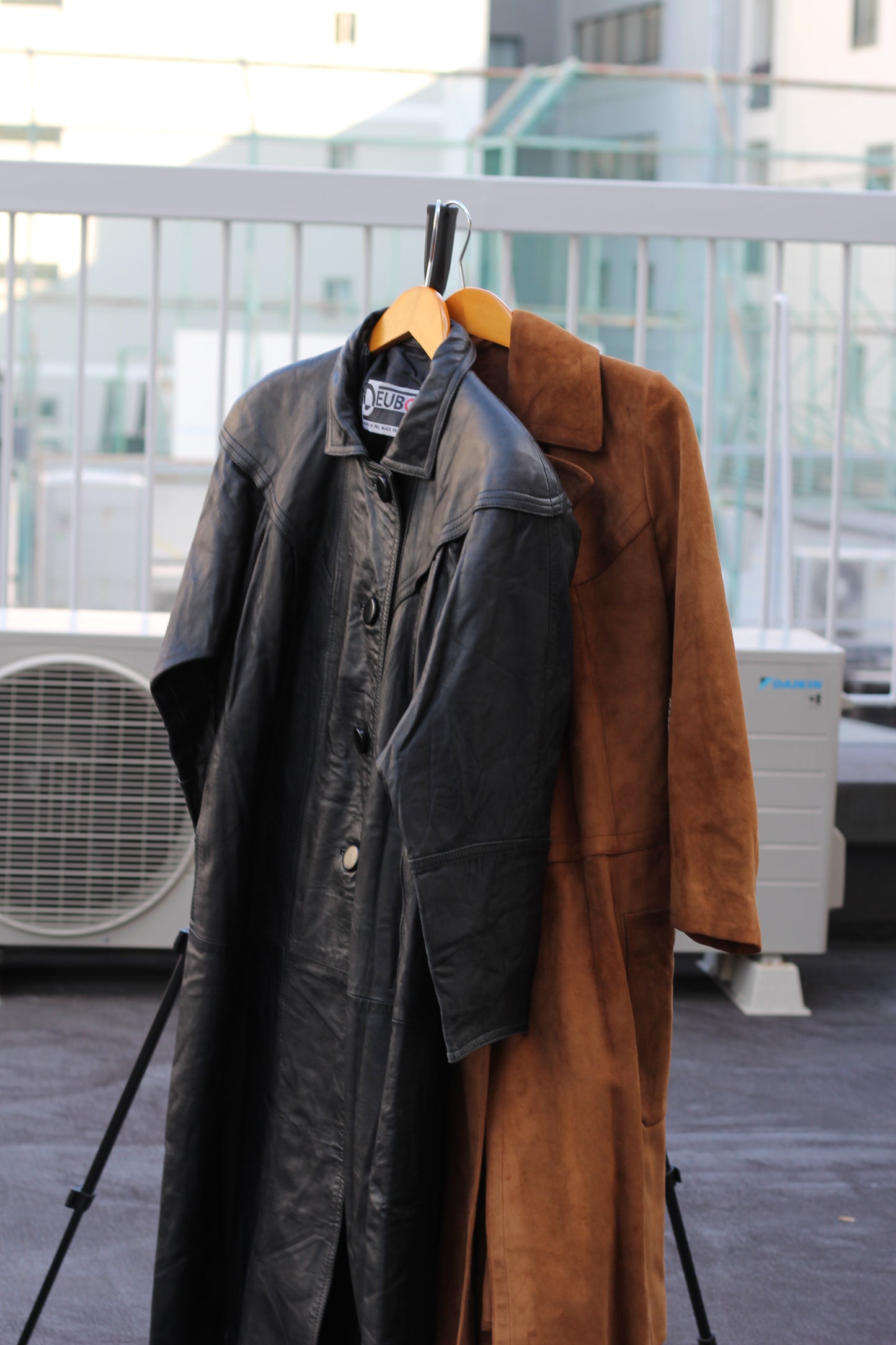 Women's Vintage Made In Spain Leather Coat x2点