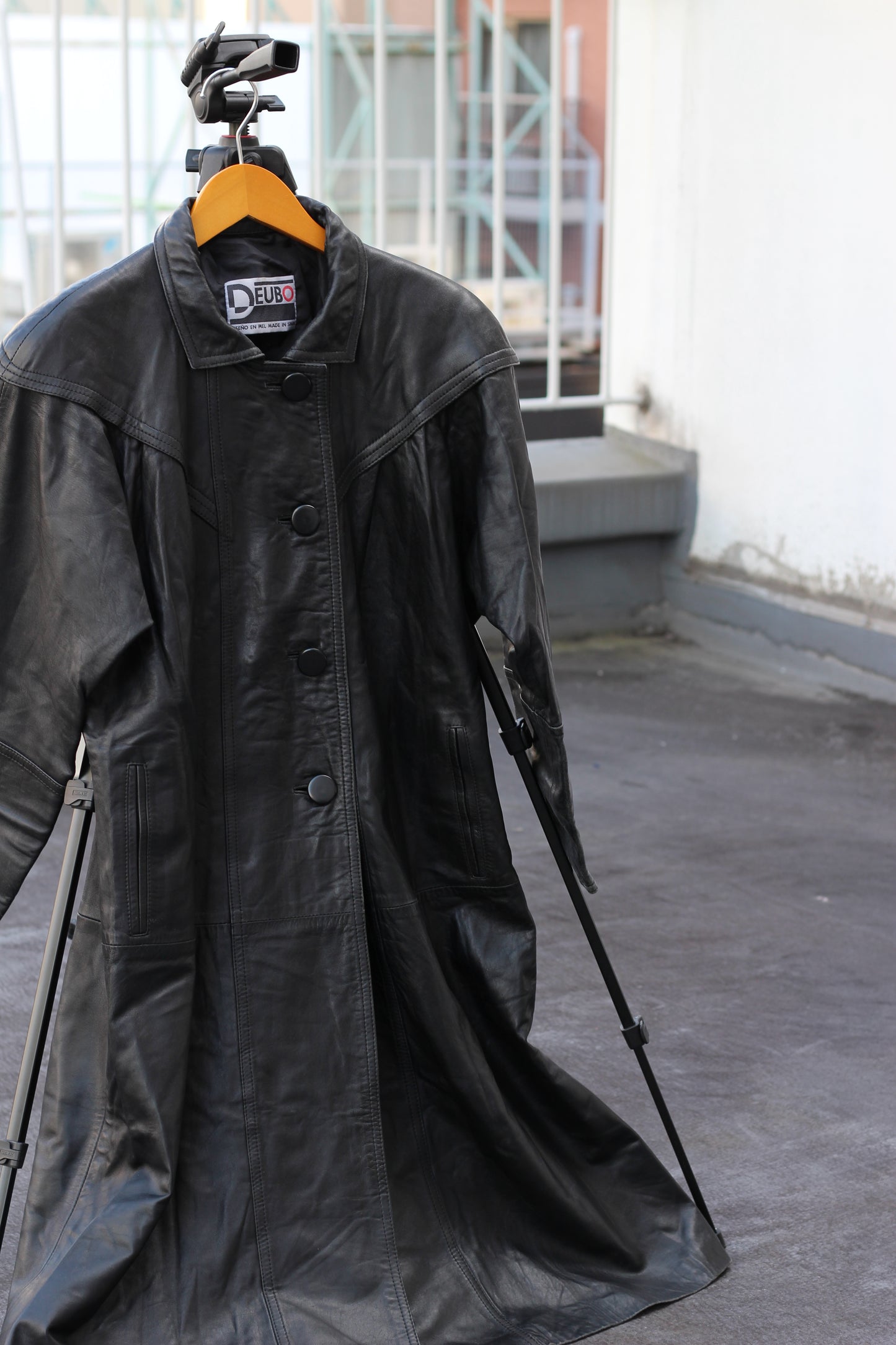Women's Vintage Made In Spain Leather Coat x2点