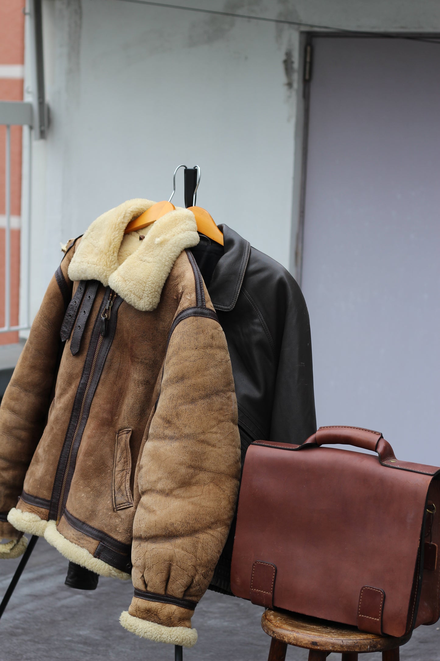 Schott Mouton & Made In France Vintage Leather & Leather Bags x3点