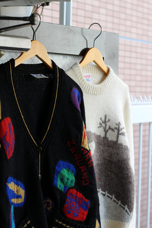 Made In New Zealand Women's Vintage Design Knit Sweater set x2点