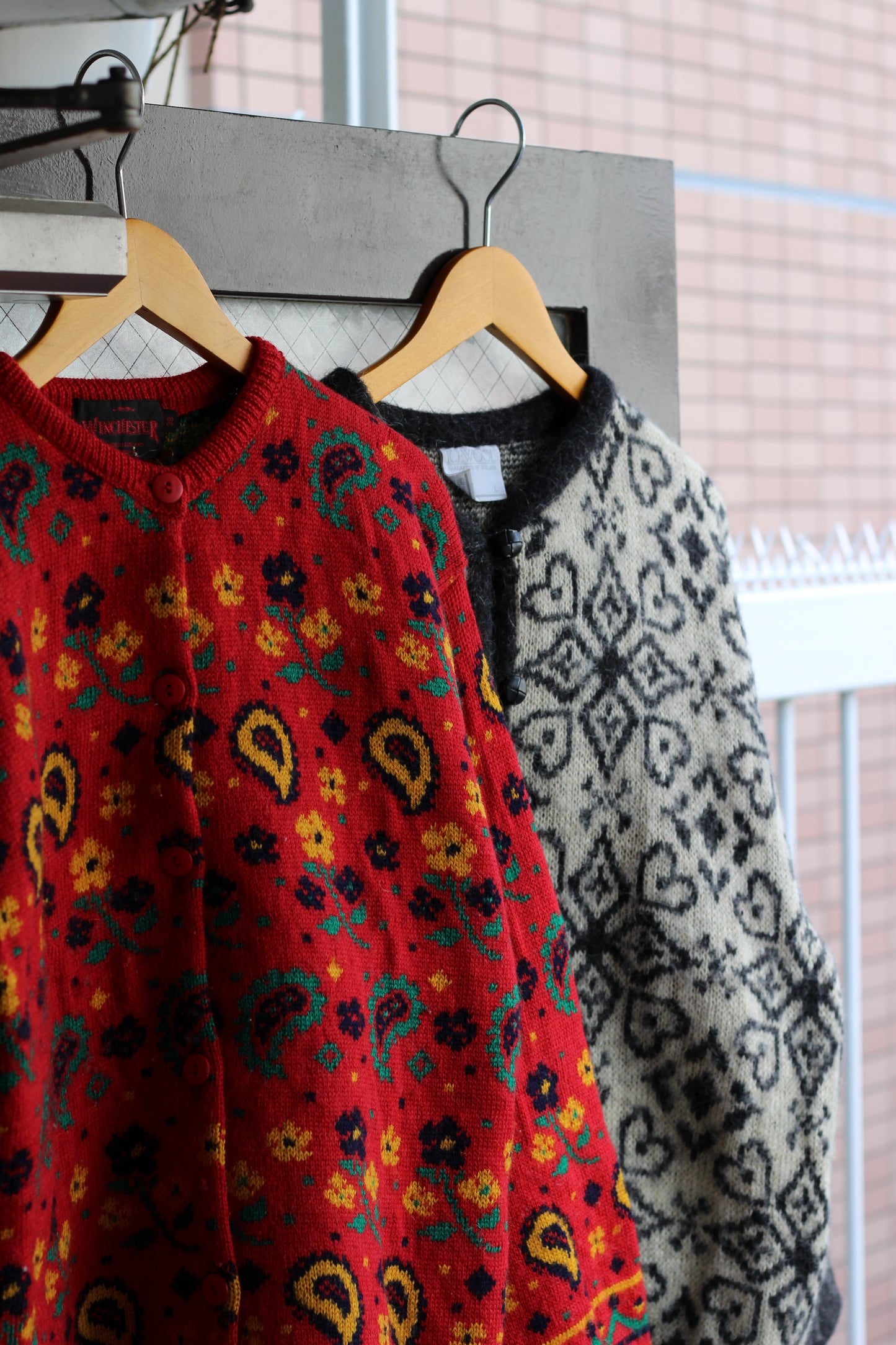 Made In England & Iceland All-Over Print Knit Cardigan set x2点