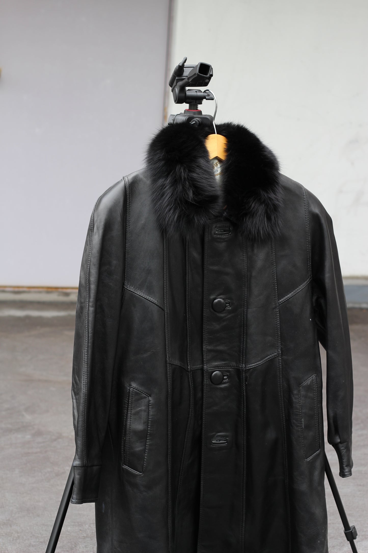 Men's 100% Cashmere & Fur Leather Coat x2点